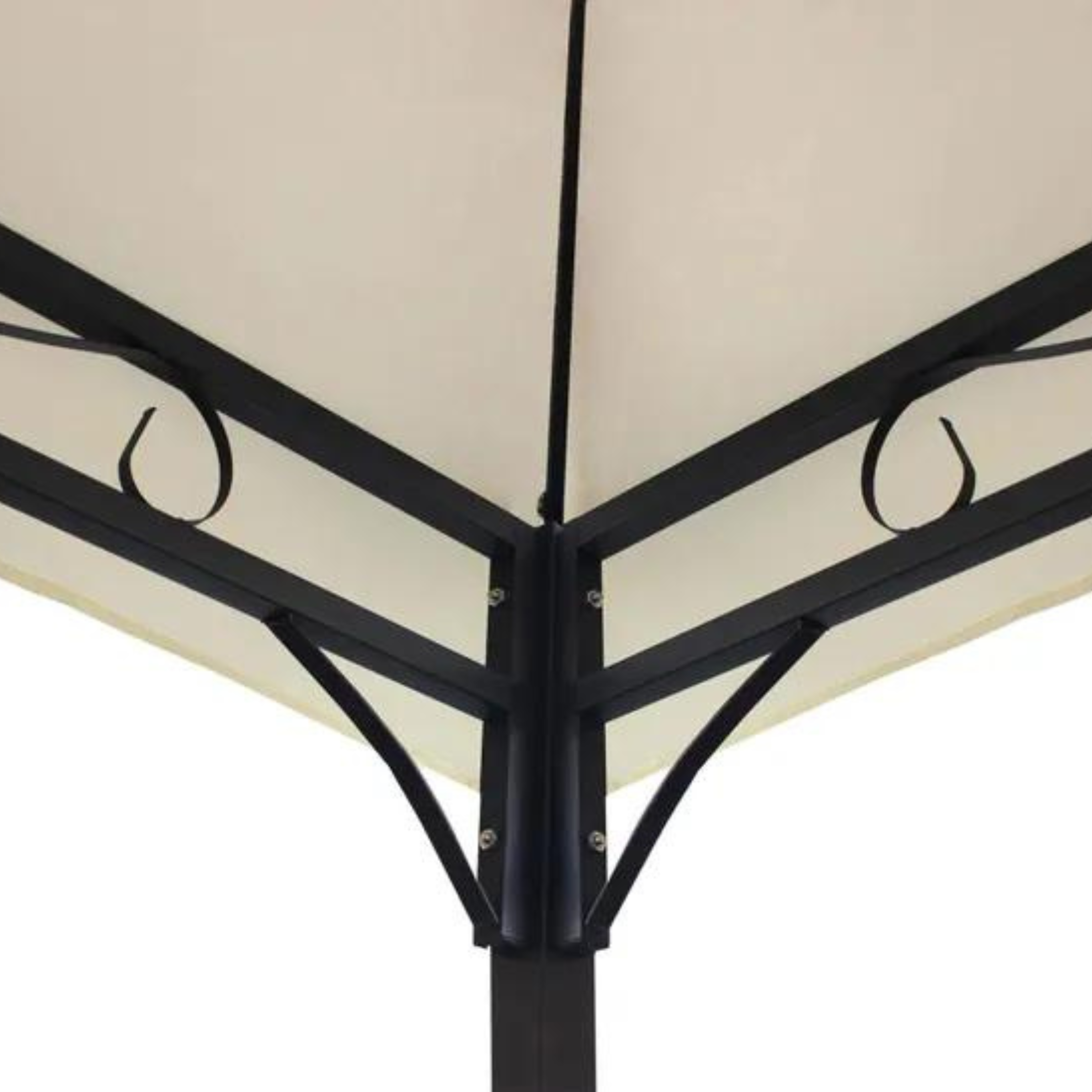 Gazebo in acciaio verniciato "Decor" con telone écru da giardino cm 300x300 200h