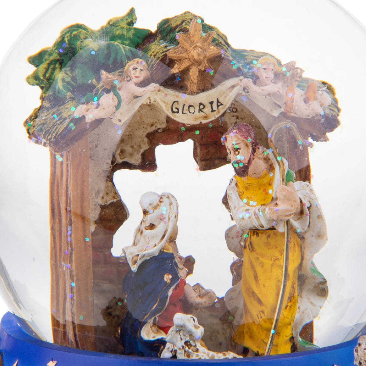 Sfera carillon con natività per decorazioni natalizie cm 12x16,5h - MondoViro