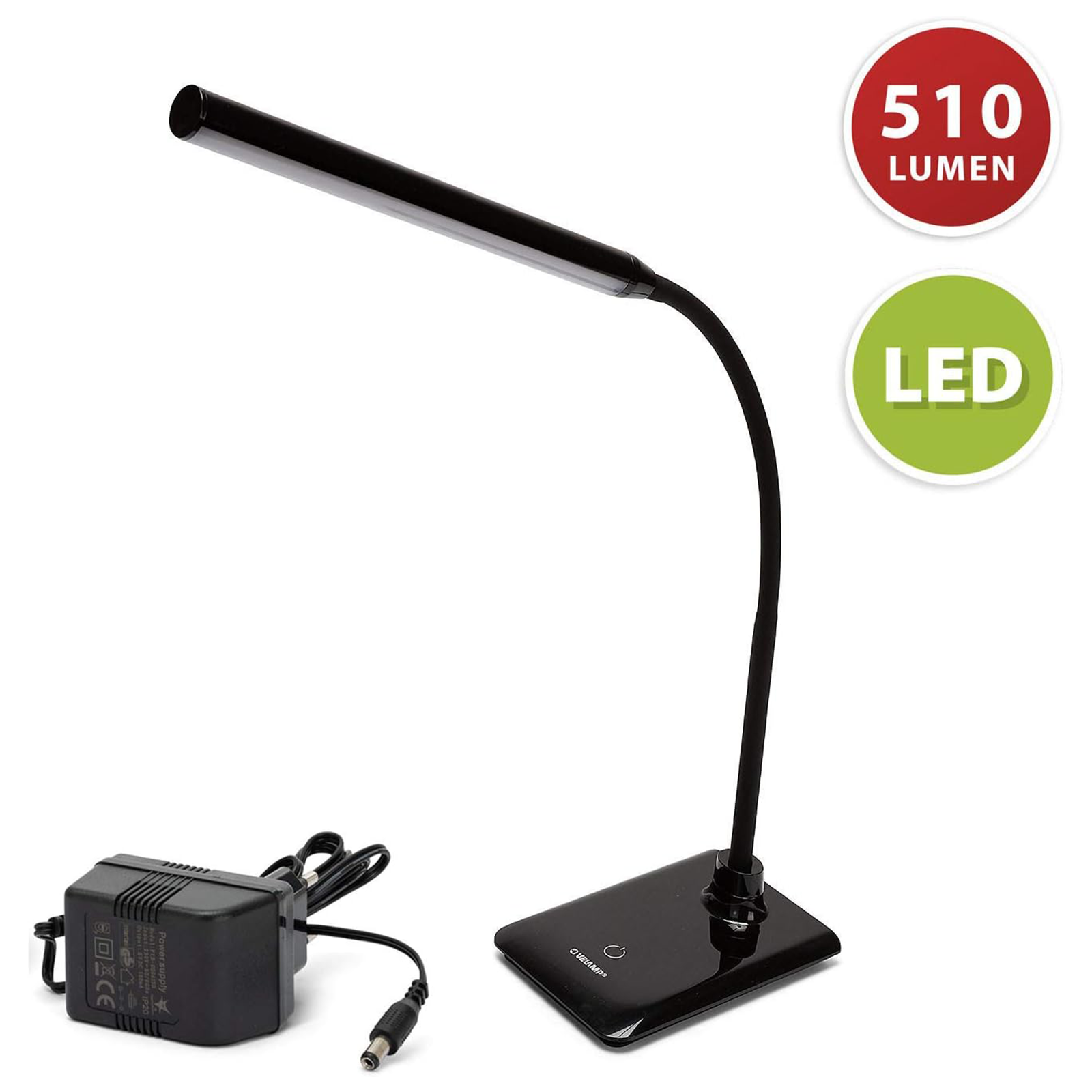 Lampada led da tavolo "Slim" in ABS 6 W accensione touch cm 17x12 70h