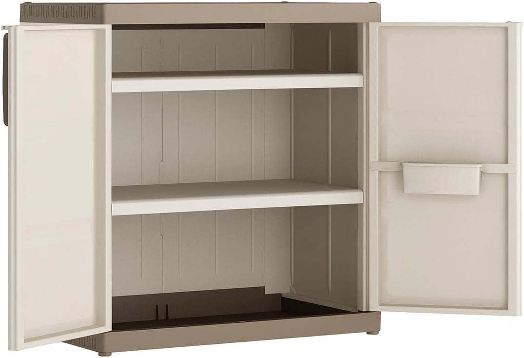 Armadio in resina antiurto da giardino "Bacas XL" con ripiani interni