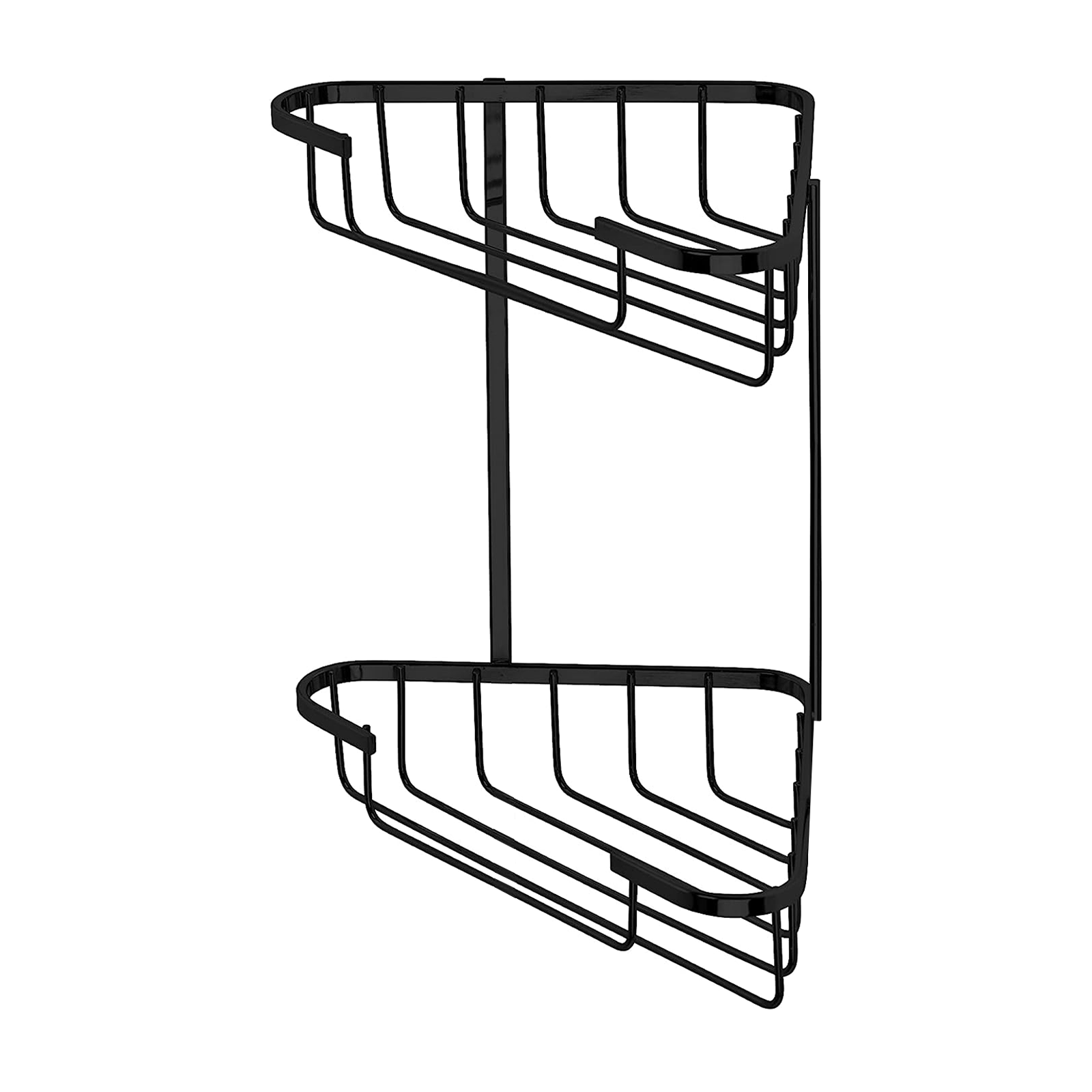 Portasapone angolare per doccia "Lier" angoliera in acciaio nero cm 20x15
