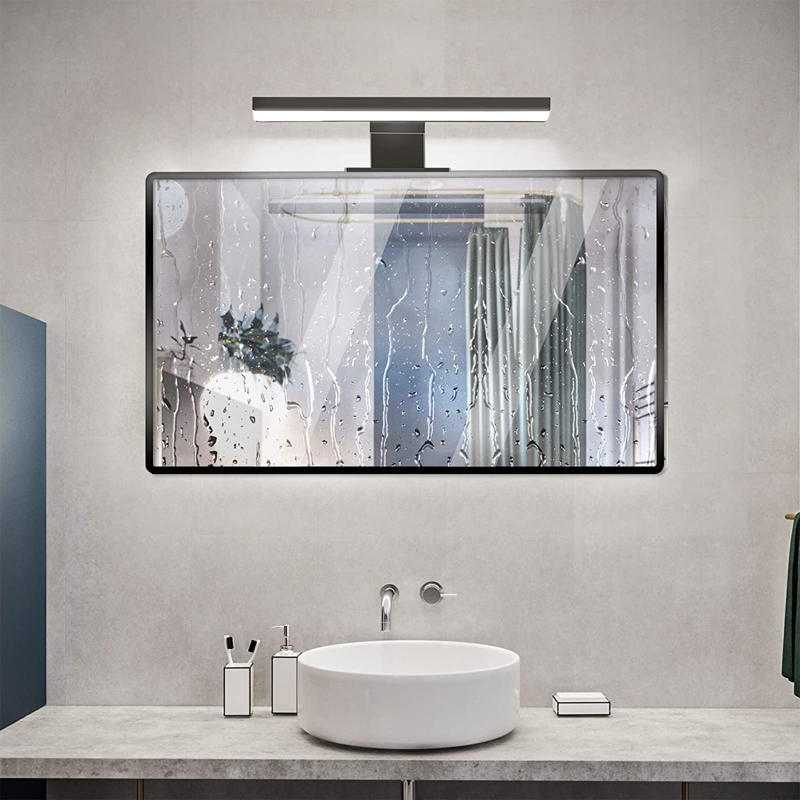 Applique led da bagno nero per cornice specchio luce faretto