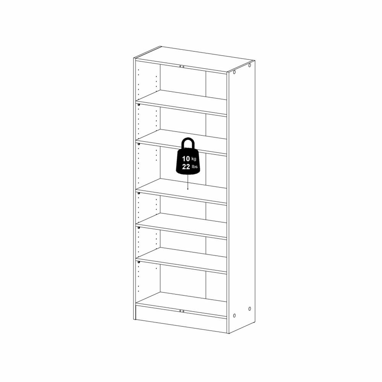 Armadio scarpiera a 2 ante "Focus" in legno bianco cm 69,2x34,6 170,4h