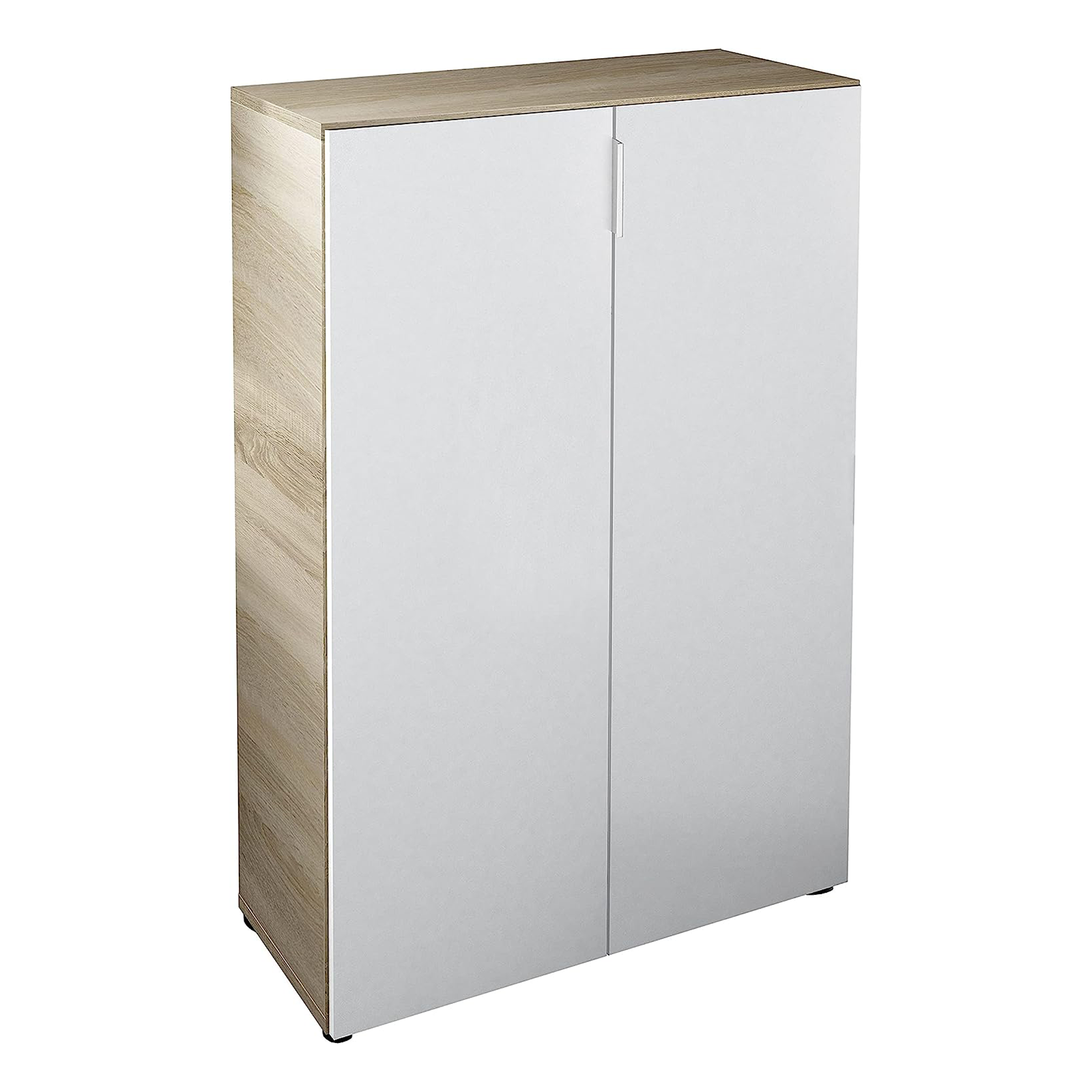 Armadio scarpiera a 2 ante "Maxi" in legno rovere e bianco cm 72x36 103h