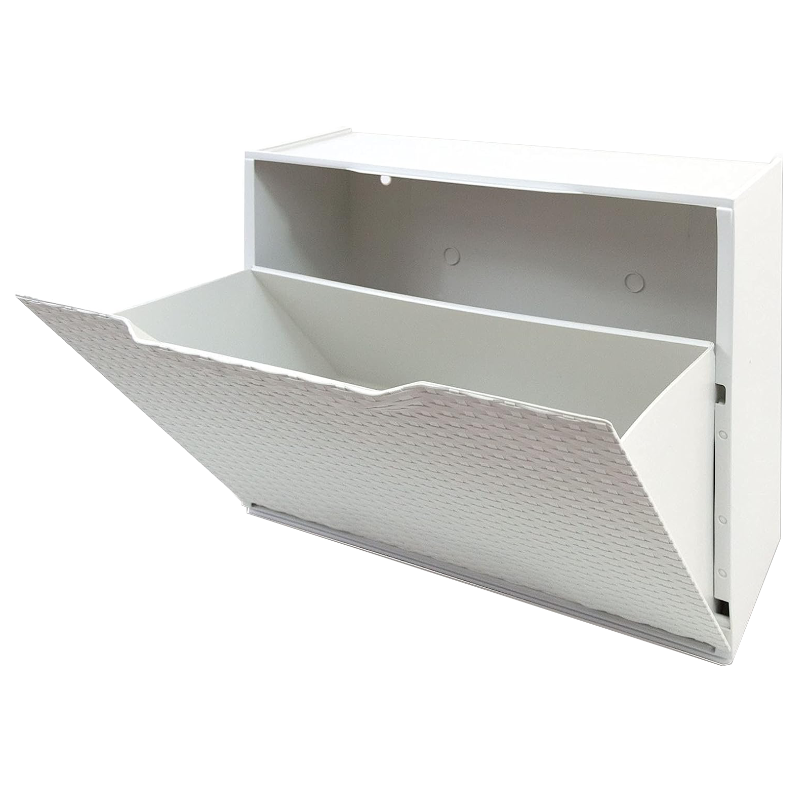 Scarpiera modulare in plastica rattan con anta a scomparsa cm 51x18 40h