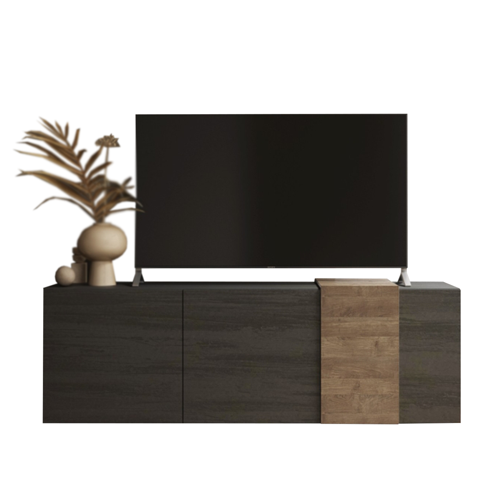 Mobile  3 ante porta tv in legno "Venus" da soggiorno cm 181x44 59h