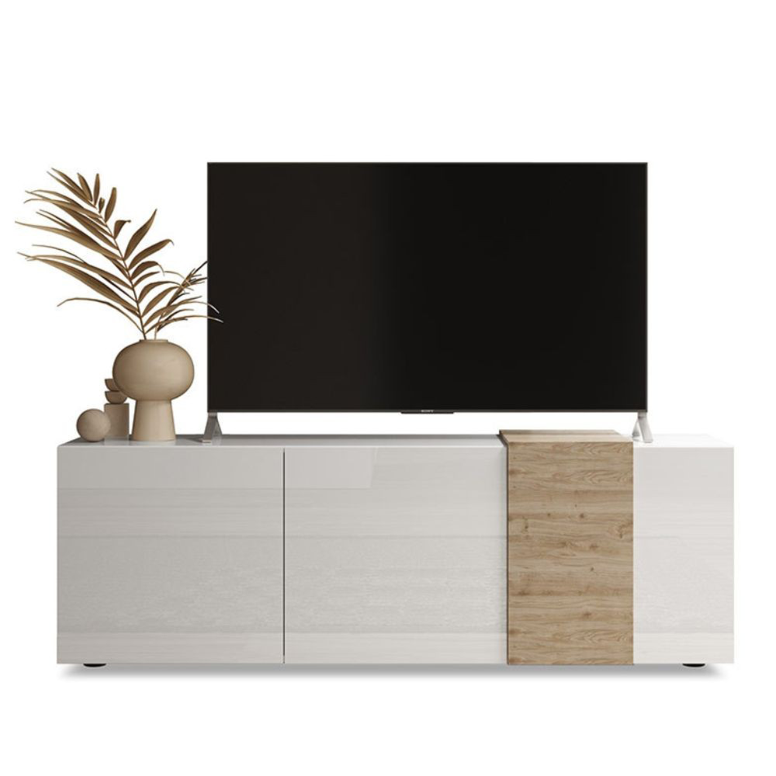 Mobile  3 ante porta tv in legno "Venus" da soggiorno cm 181x44 59h