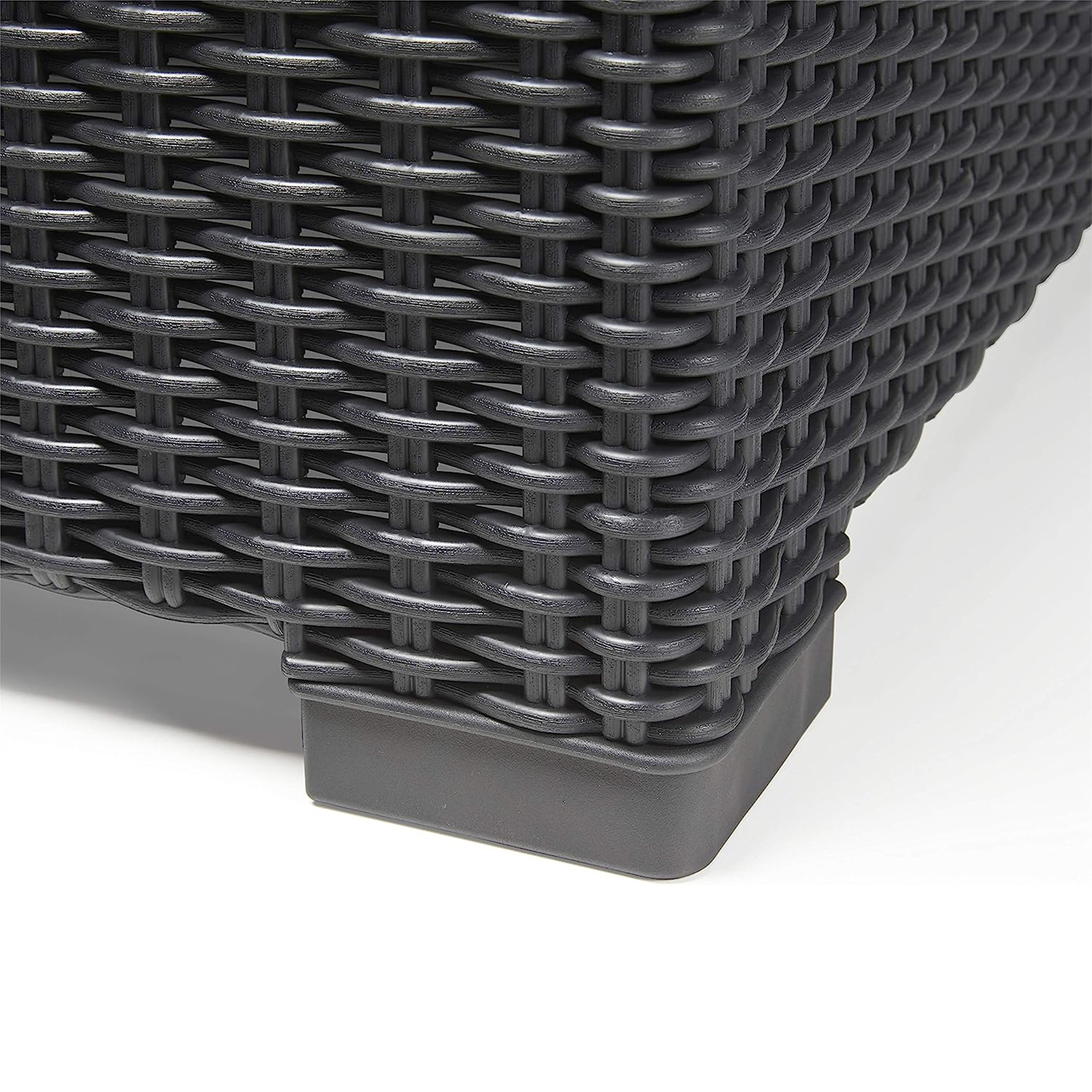 Set di 2 poltrone da giardino "California" in resina effetto rattan con cuscini cm 83x68 72h