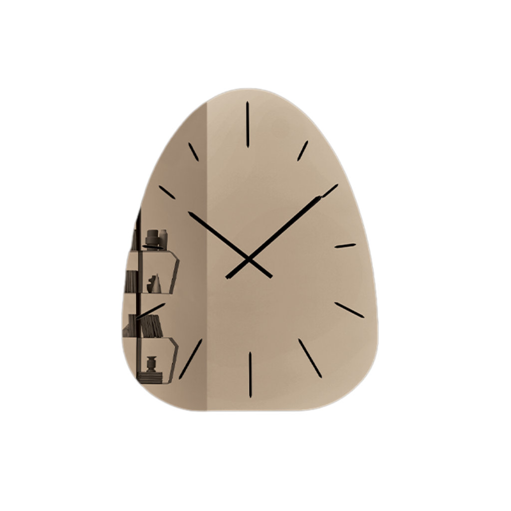 Orologio da parete "Reflexa" in vetro specchiato con numeri incisi a laser cm 80x100h