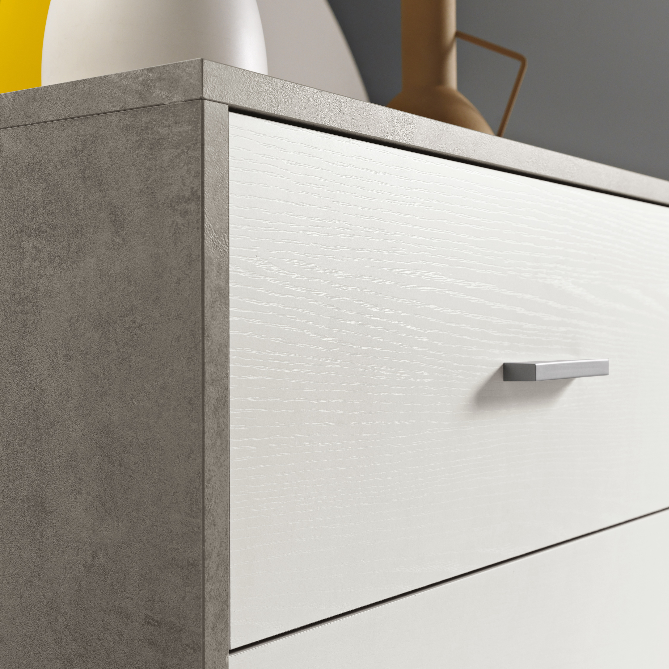 Cassettiera 4 cassetti "Inka" elegante da ingresso cm 70x41 112h