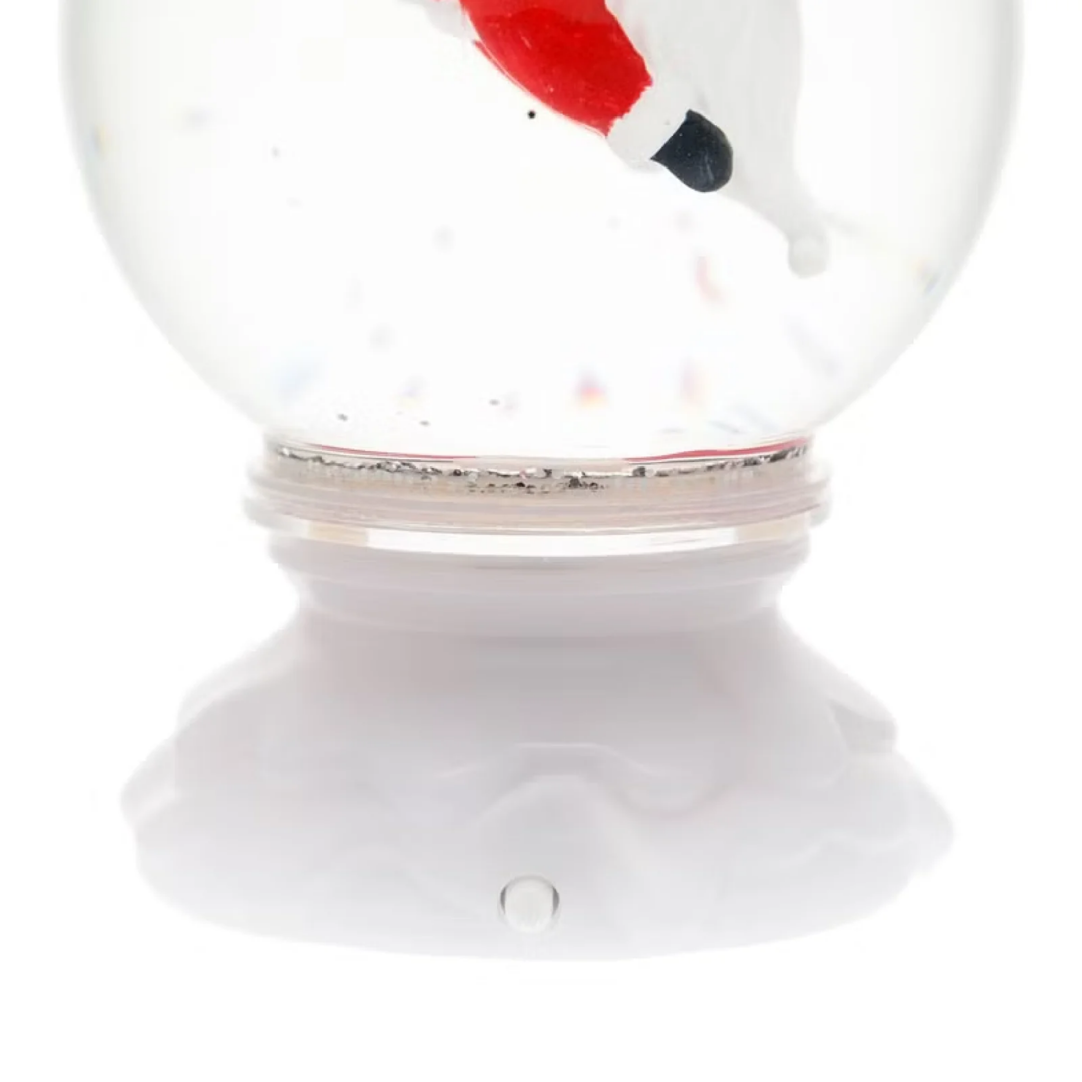 Sfera con Babbo Natale capovolto, led RGB cambiacolore per decorazioni