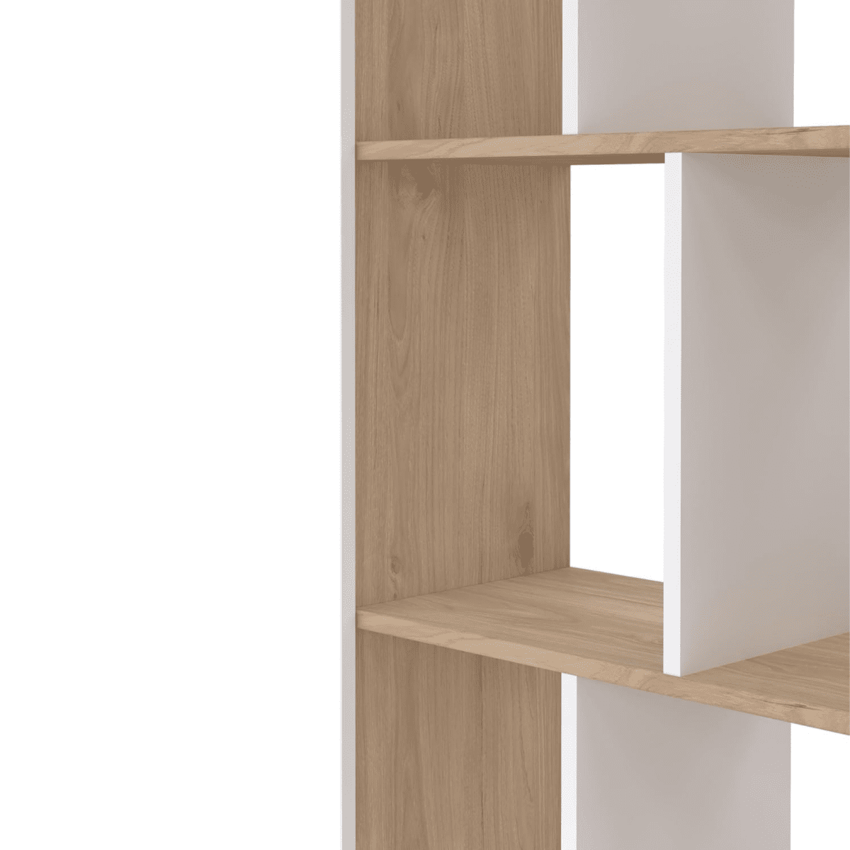 Libreria moderna alta a giorno "Maze" 5 ripiani in legno da soggiorno cm 80x29,5 173,5h - MondoViro
