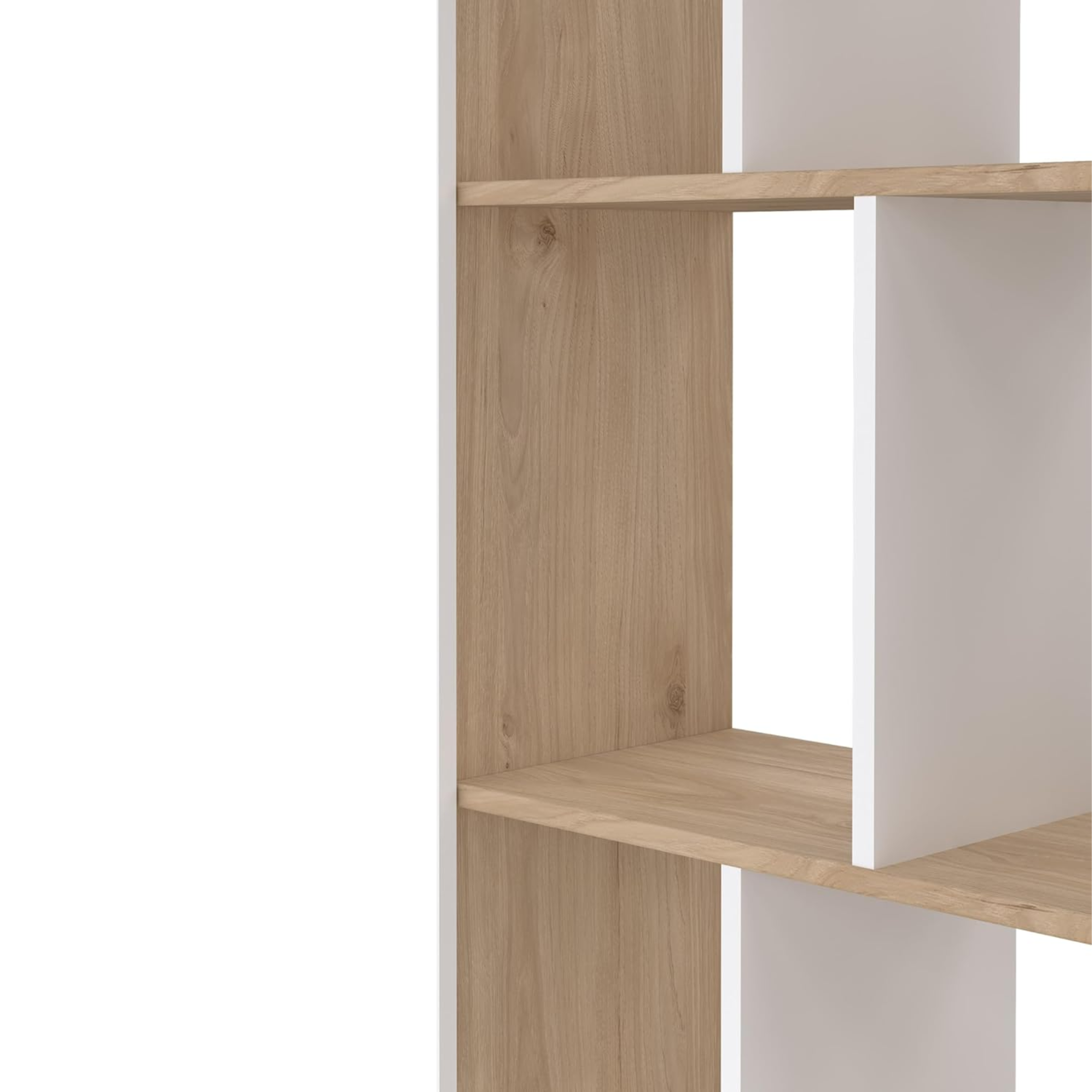 Libreria moderna alta a giorno "Maze" 5 ripiani in legno da soggiorno cm 80x29,5 173,5h