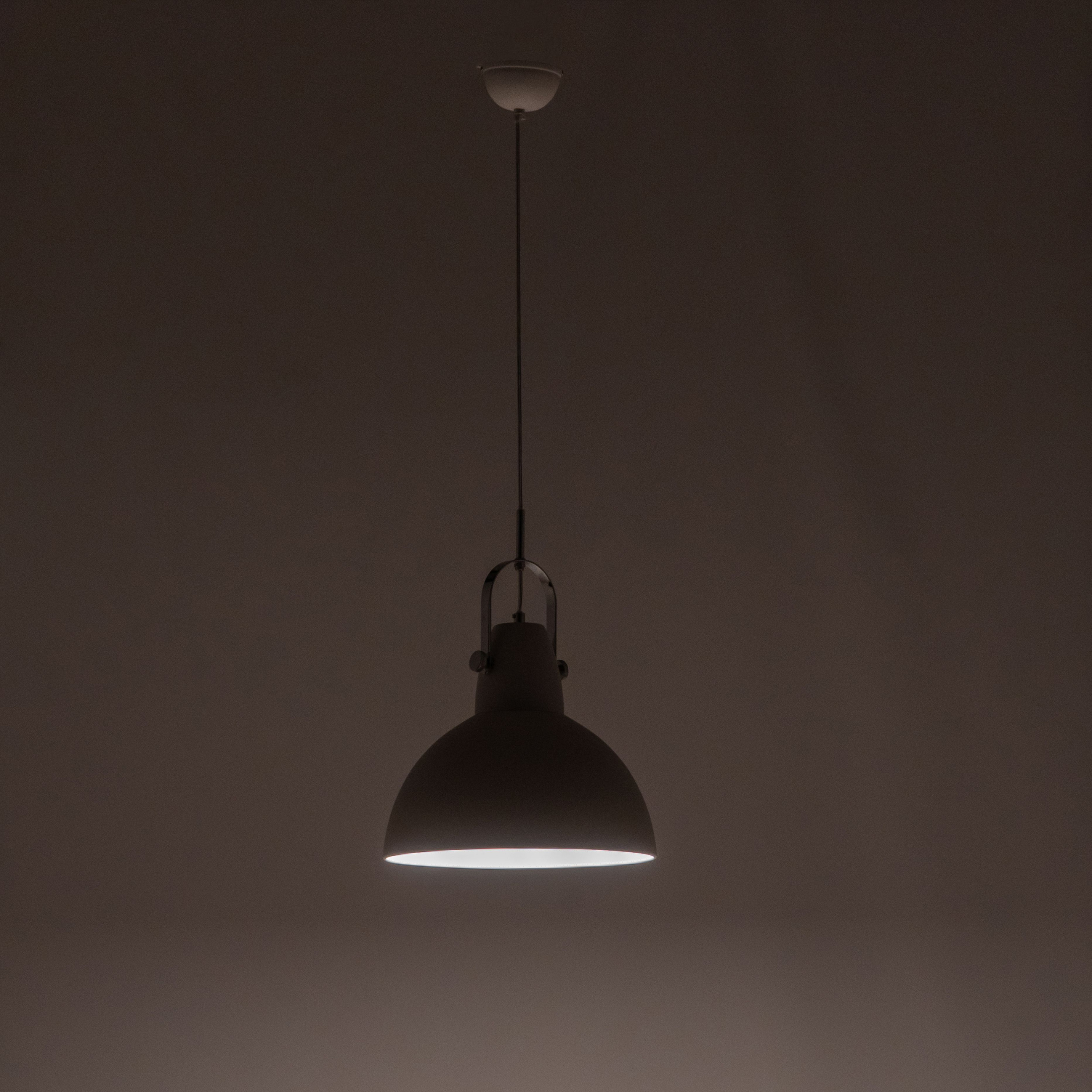 Lampada a sospensione in metallo verniciato "Cage" cavo regolabile cm 38x38 33h