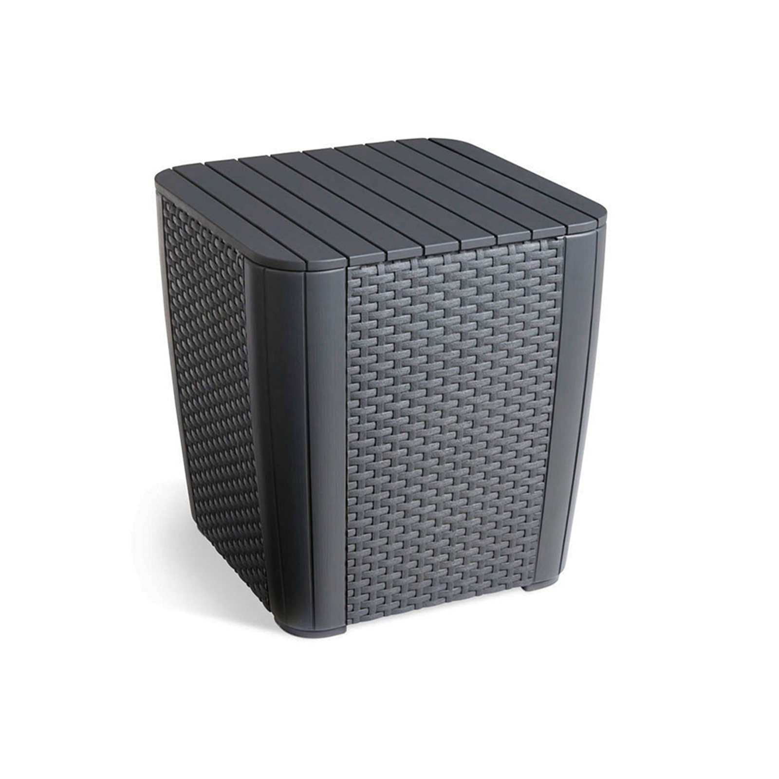 Salottino da giardino "Iowa Balcony" in resina rattan tavolino + 2 poltrone con cuscini