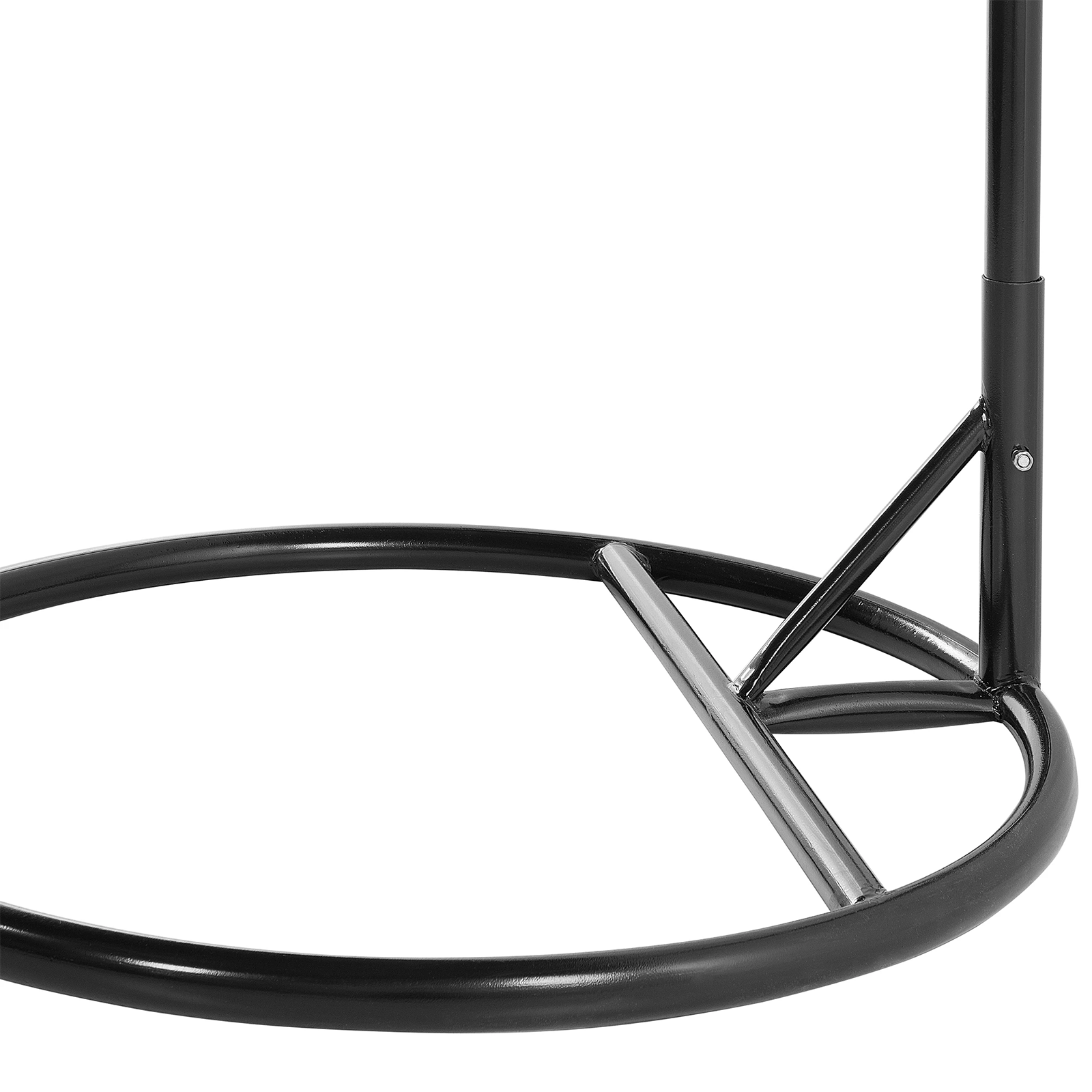 Poltrona sospesa a dondolo "Rat" da giardino in metallo con cuscini cm 95x95 195h