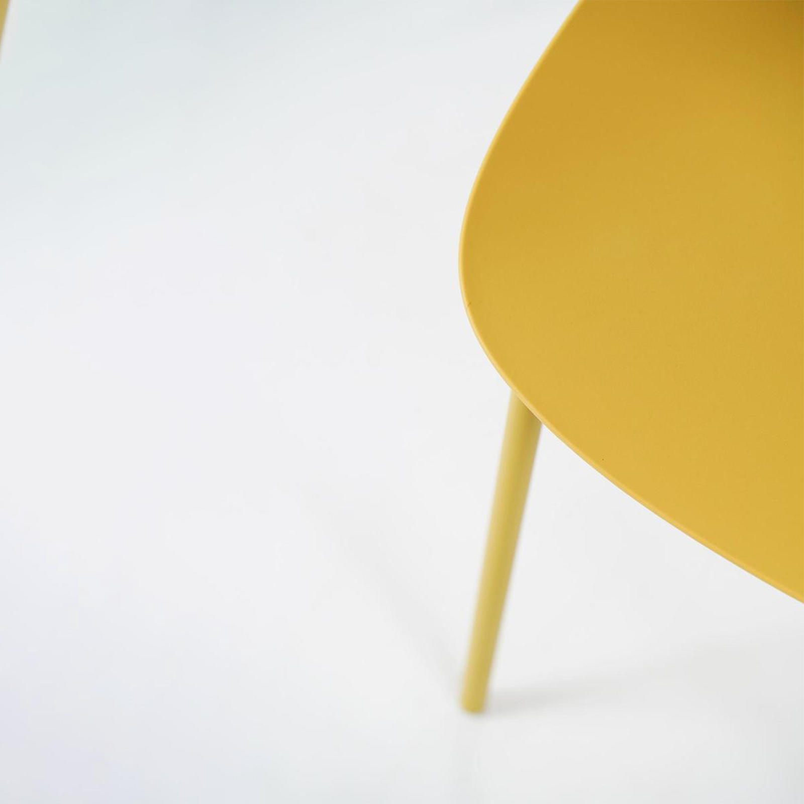 Set di sedie moderne in polipropilene "Azzurra" con struttura in metallo verniciato da soggiorno