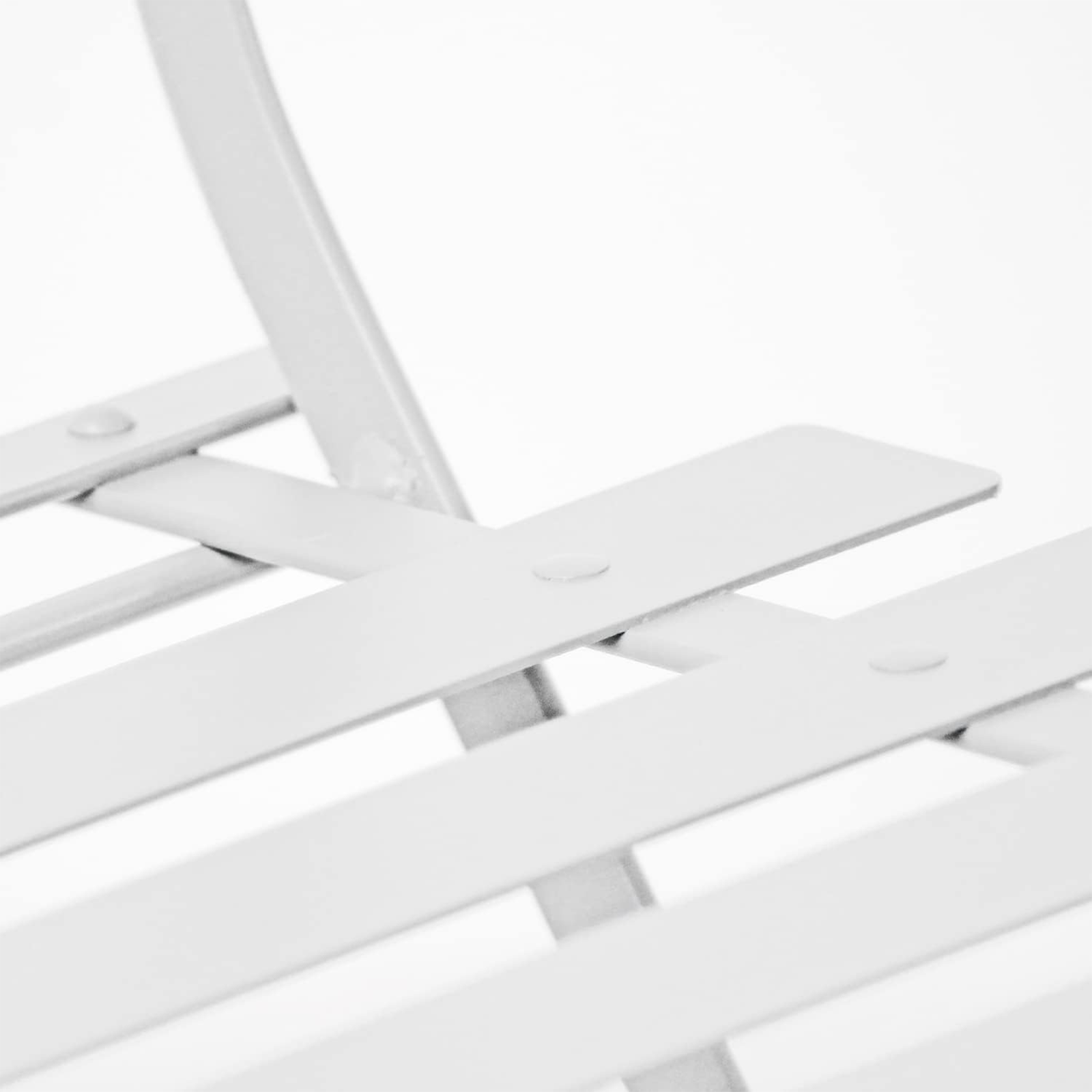 Set da pranzo in acciaio "Giotto" con 2 sedie + tavolo tondo pieghevole