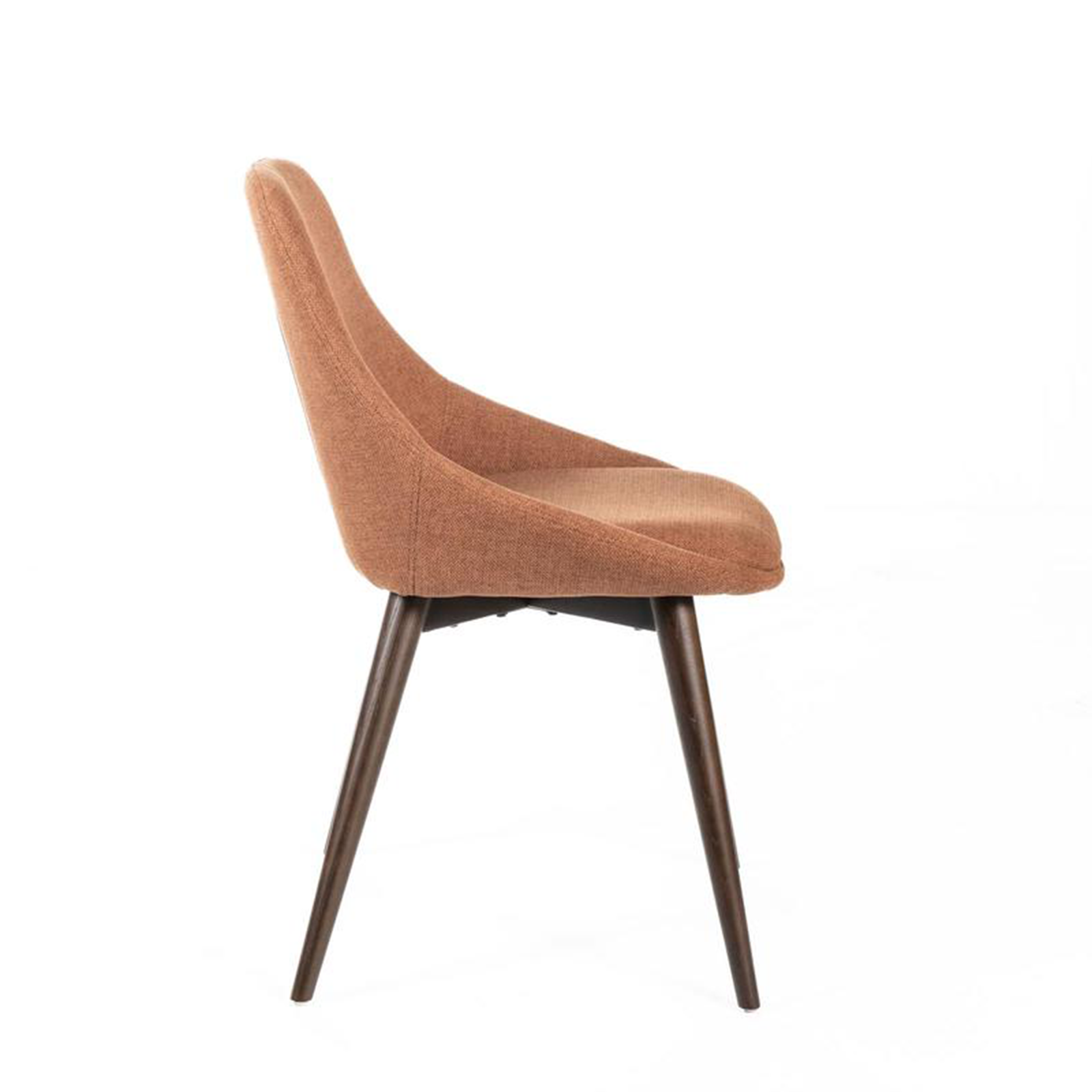 Set di sedie moderne da pranzo in tessuto "Zaira" struttura in legno cm 49x58 85h