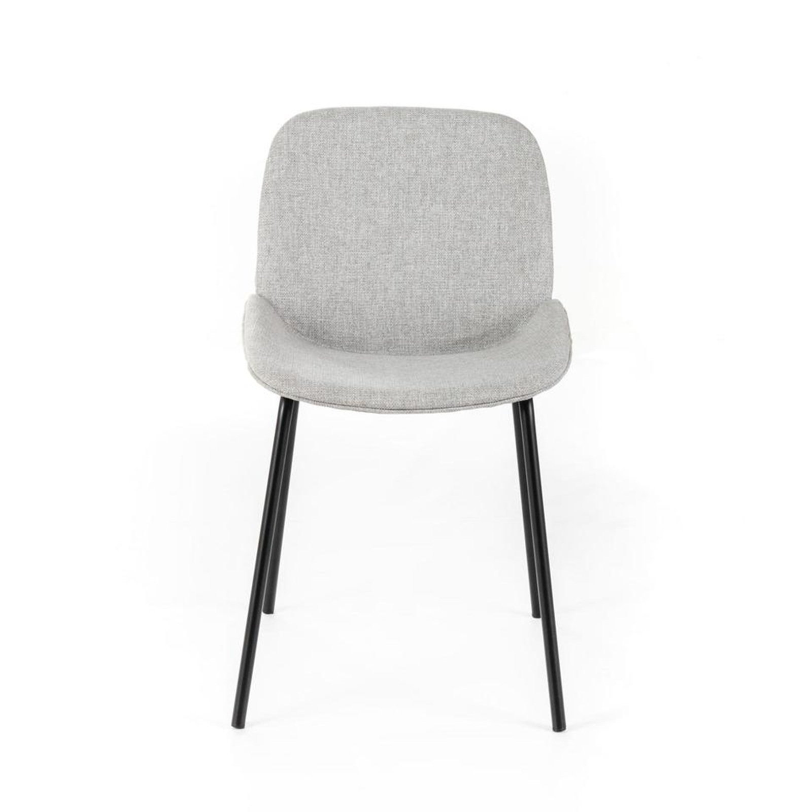 Set di sedie da pranzo in tessuto "Sami" con gambe in metallo verniciato eleganti moderne