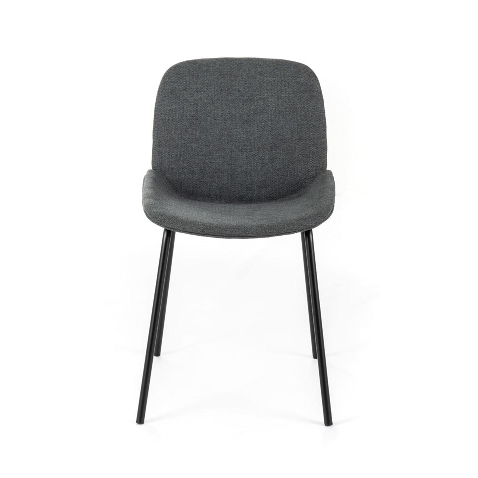 Set di sedie da pranzo in tessuto "Sami" con gambe in metallo verniciato eleganti moderne