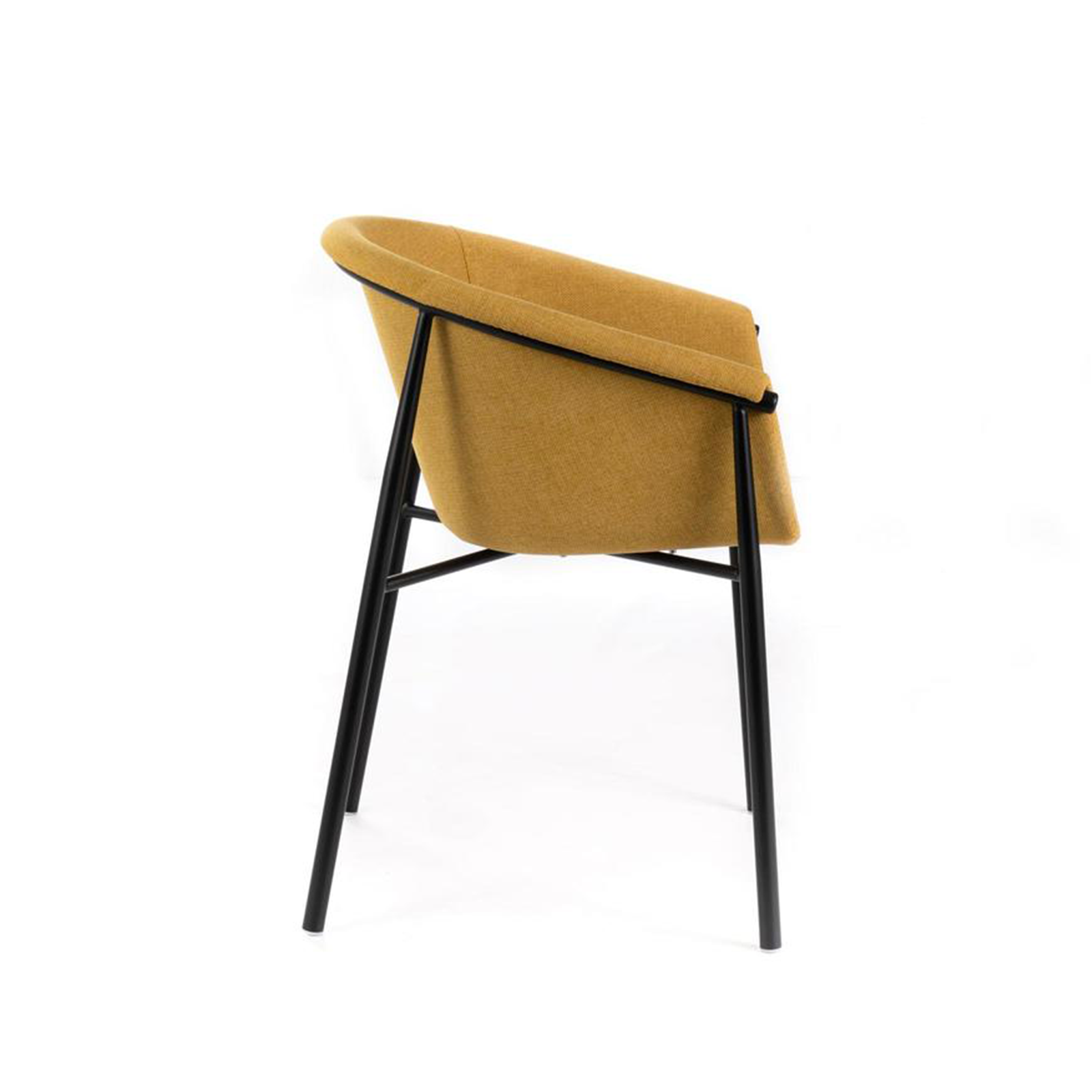 Set di sedie moderne in tessuto "Orchidea" eleganti con struttura in metallo verniciato