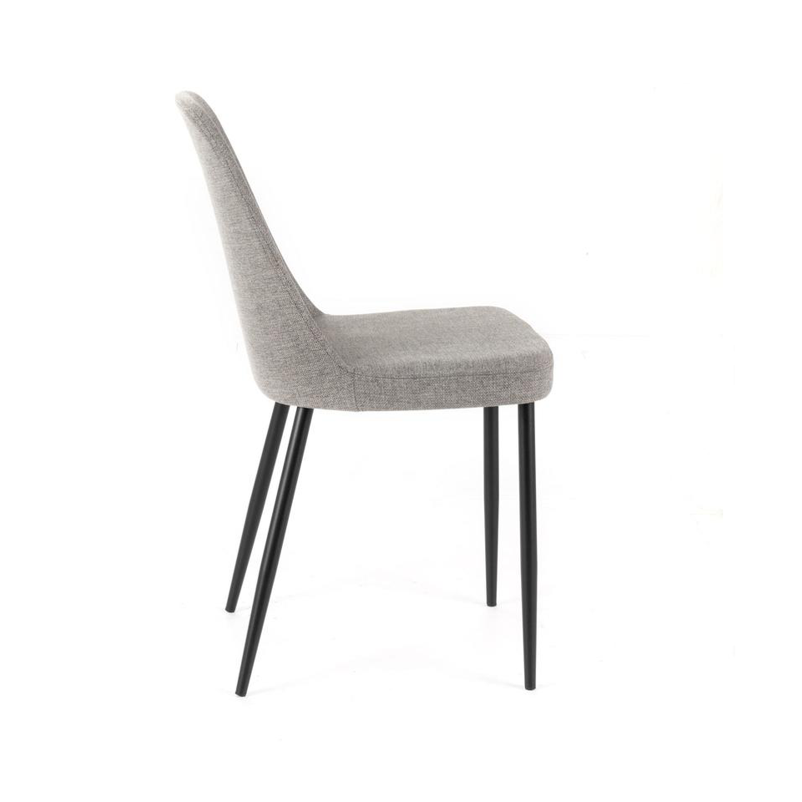 Set di sedie moderne in tessuto "Giglio" con gambe in metallo verniciato cm 46x55 85h