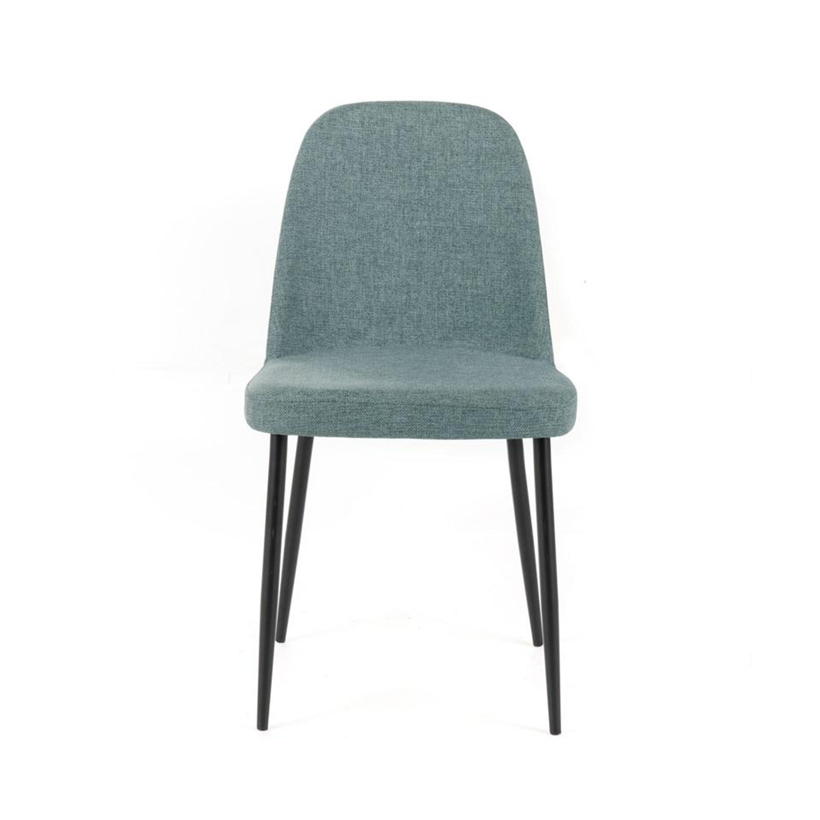 Set di sedie moderne in tessuto "Giglio" con gambe in metallo verniciato cm 46x55 85h