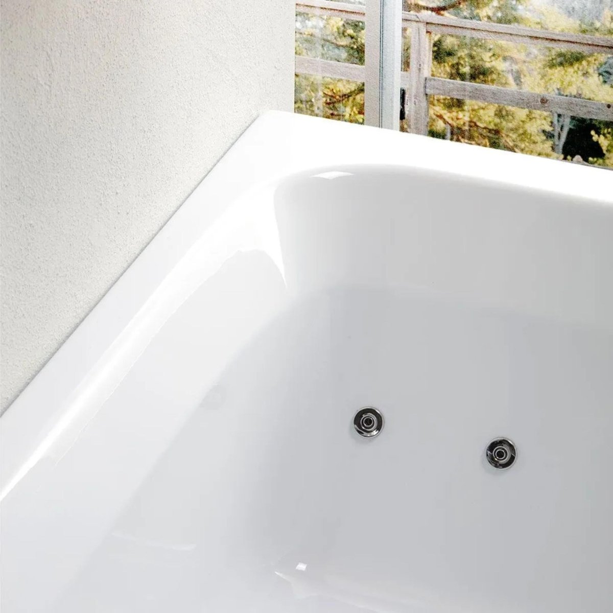 Vasca da bagno idromassaggio ad angolo "Elsa" in acrilico bianco cm 170x70 58h - MondoViro