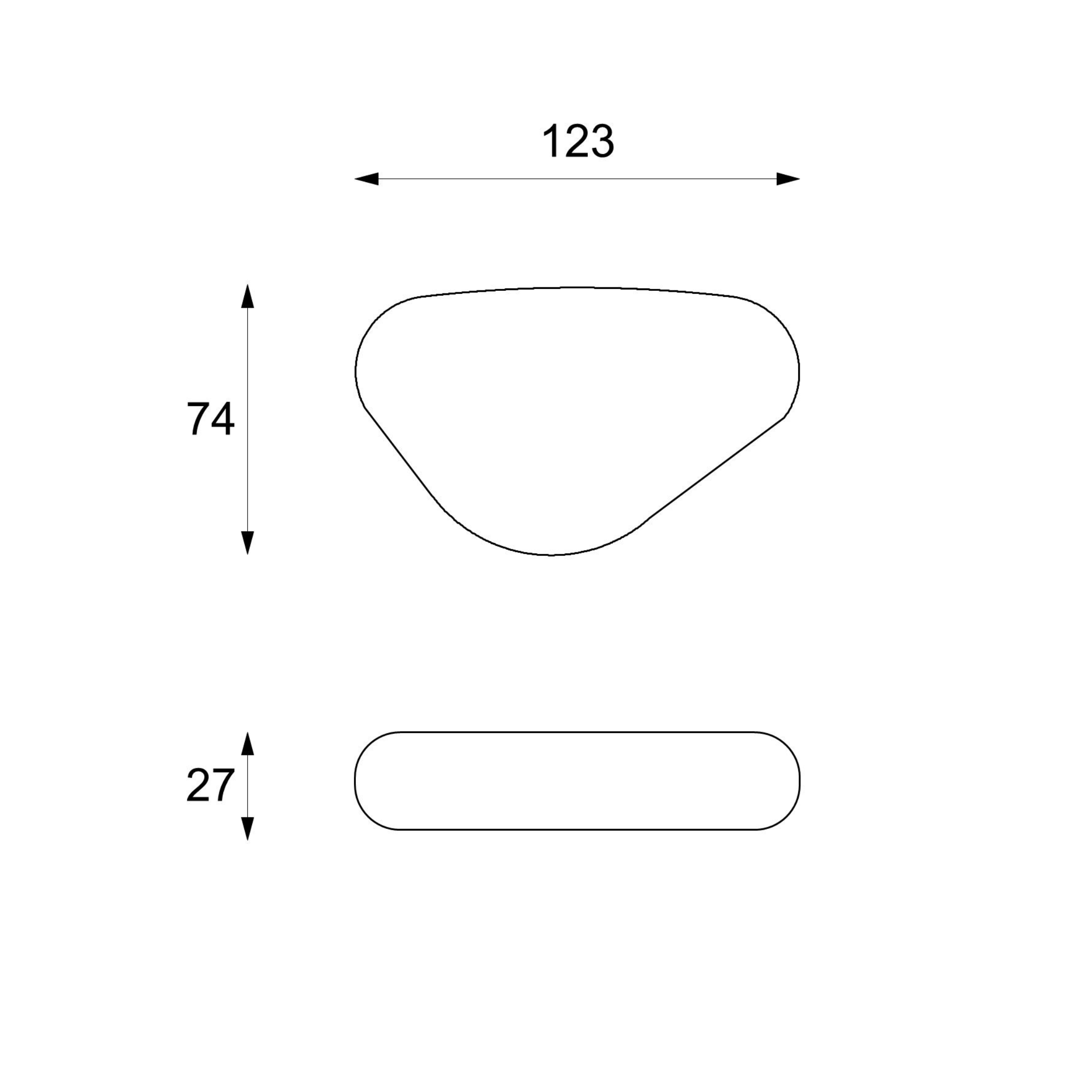 Tavolino basso in pietra fossile "Sandu" da caffè