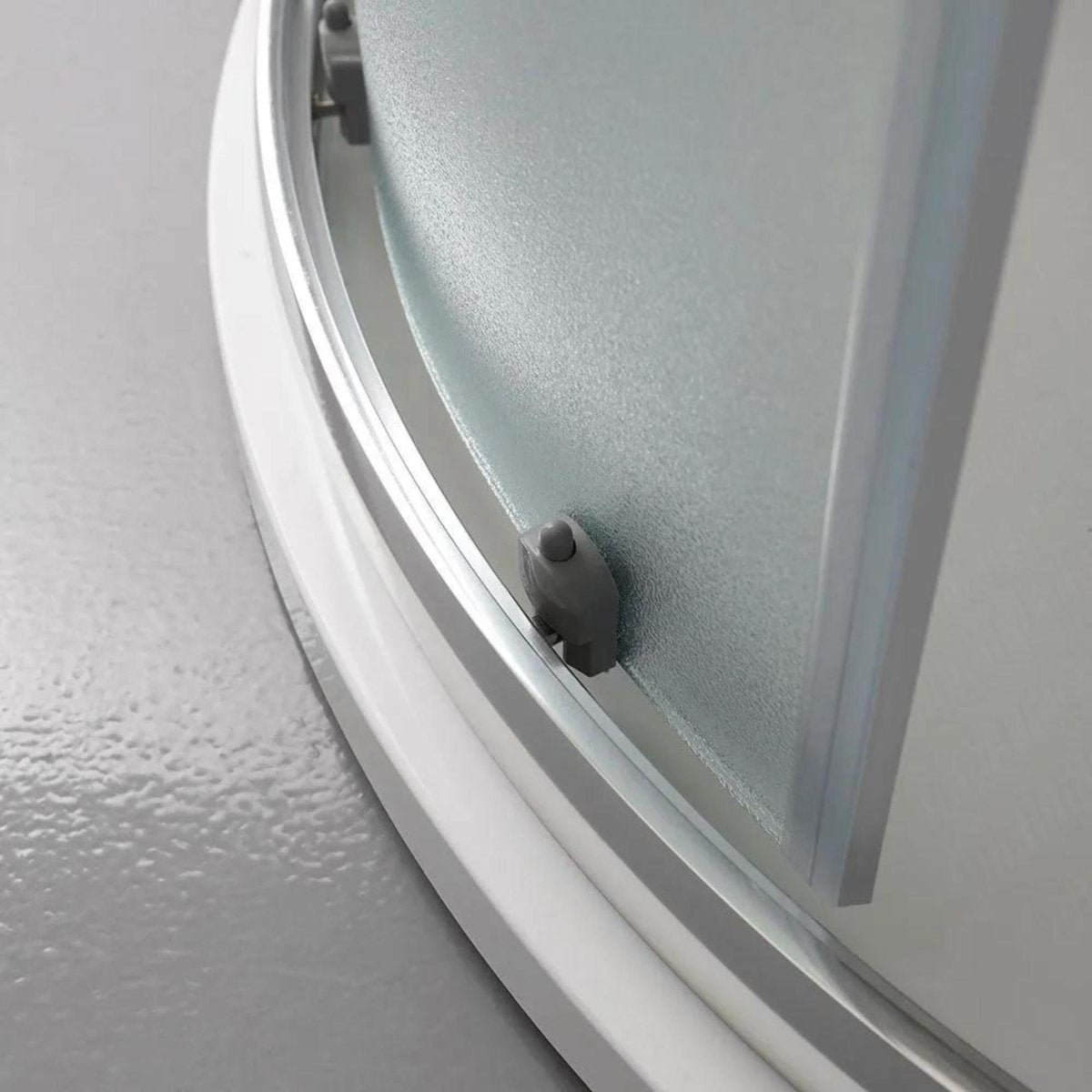 Box doccia semicircolare "Genova" con 2 ante scorrevoli in vetro temperato h 185 cm - MondoViro