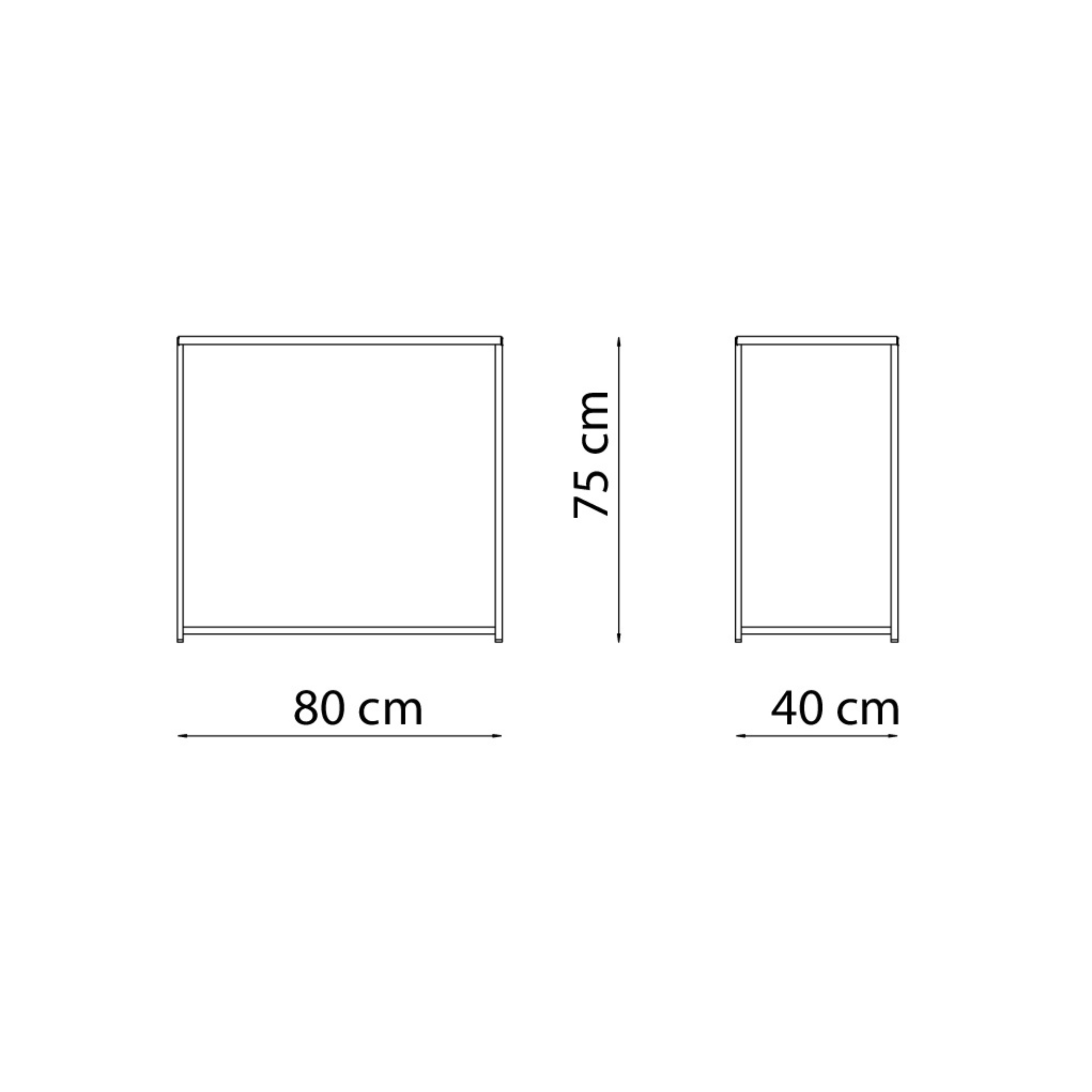 Console tavolo mobile in metallo "Daisy" da giardino cm 40x80 75h