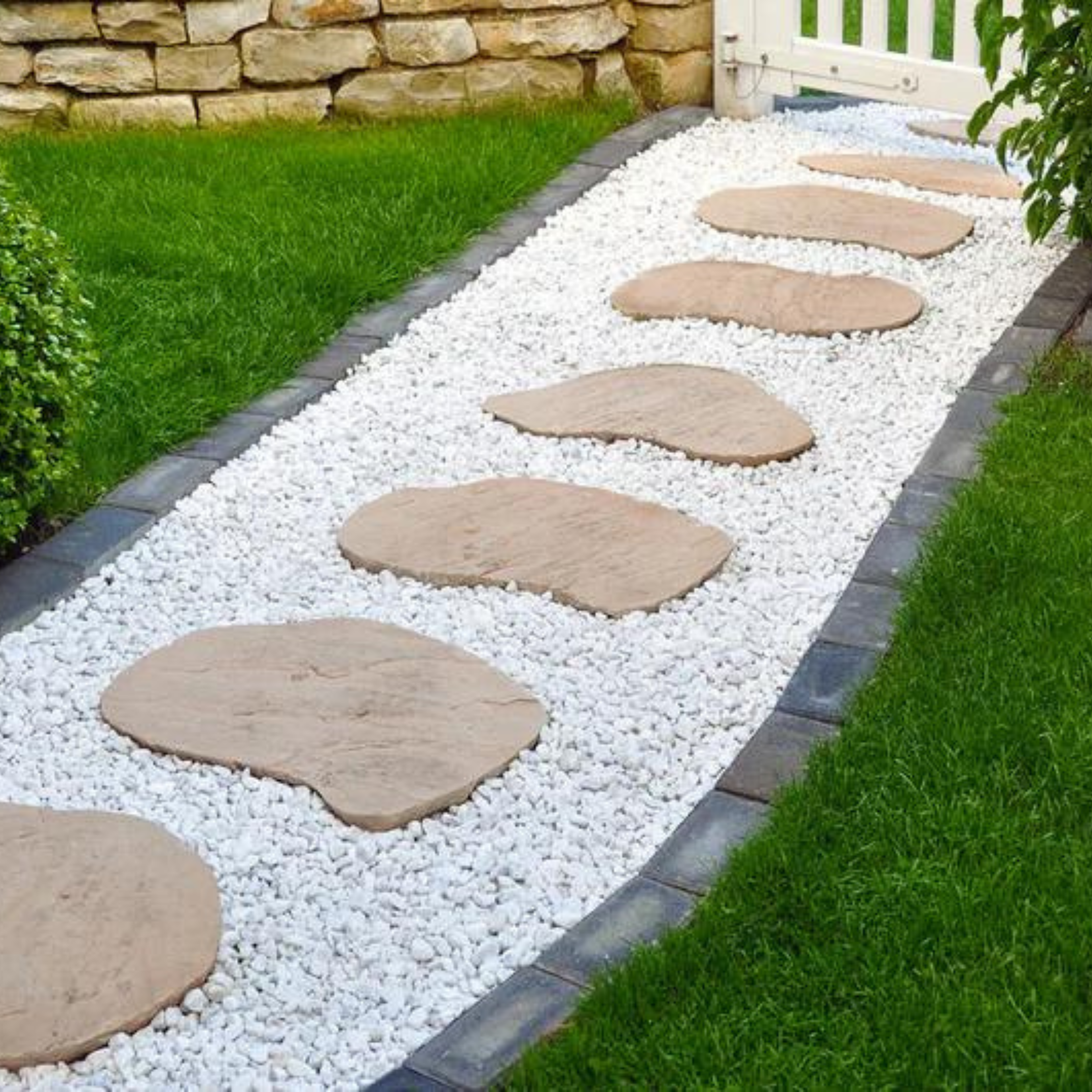 Ciottoli di marmo bianco Carrara per decorazione da giardino in sacchi da 20 kg