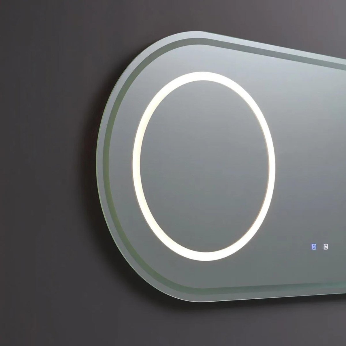 Specchio a led da bagno "Luce" a doppia postazione in alluminio cm 180x80h - MondoViro