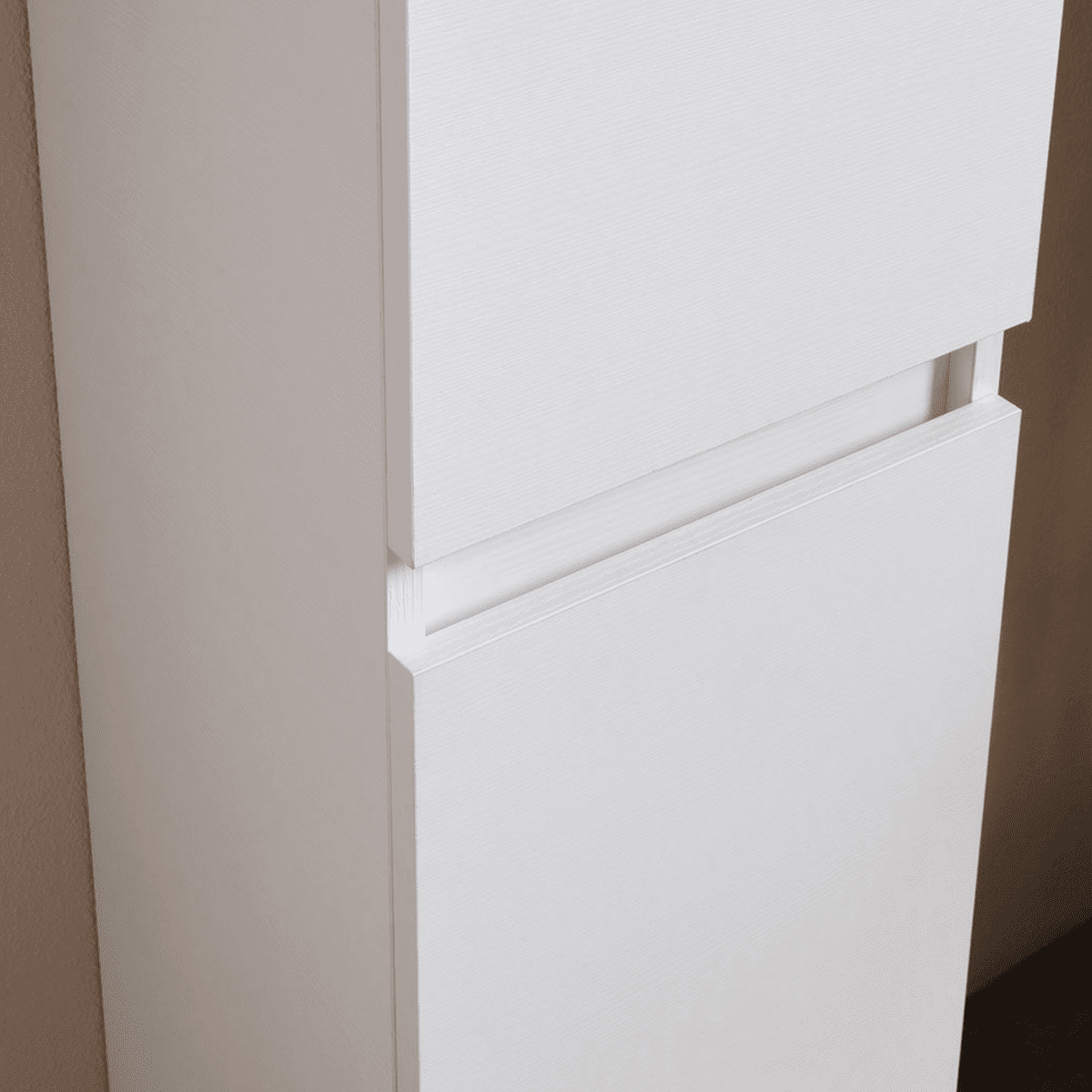 Pensile alto sospeso bianco effetto legno a due ante cm 30x30 170h - MondoViro