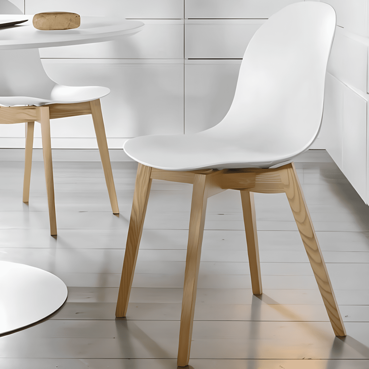 Set sedie moderne da soggiorno "Academy" con gambe in legno massello cm 44,5x51 84h - MondoViro