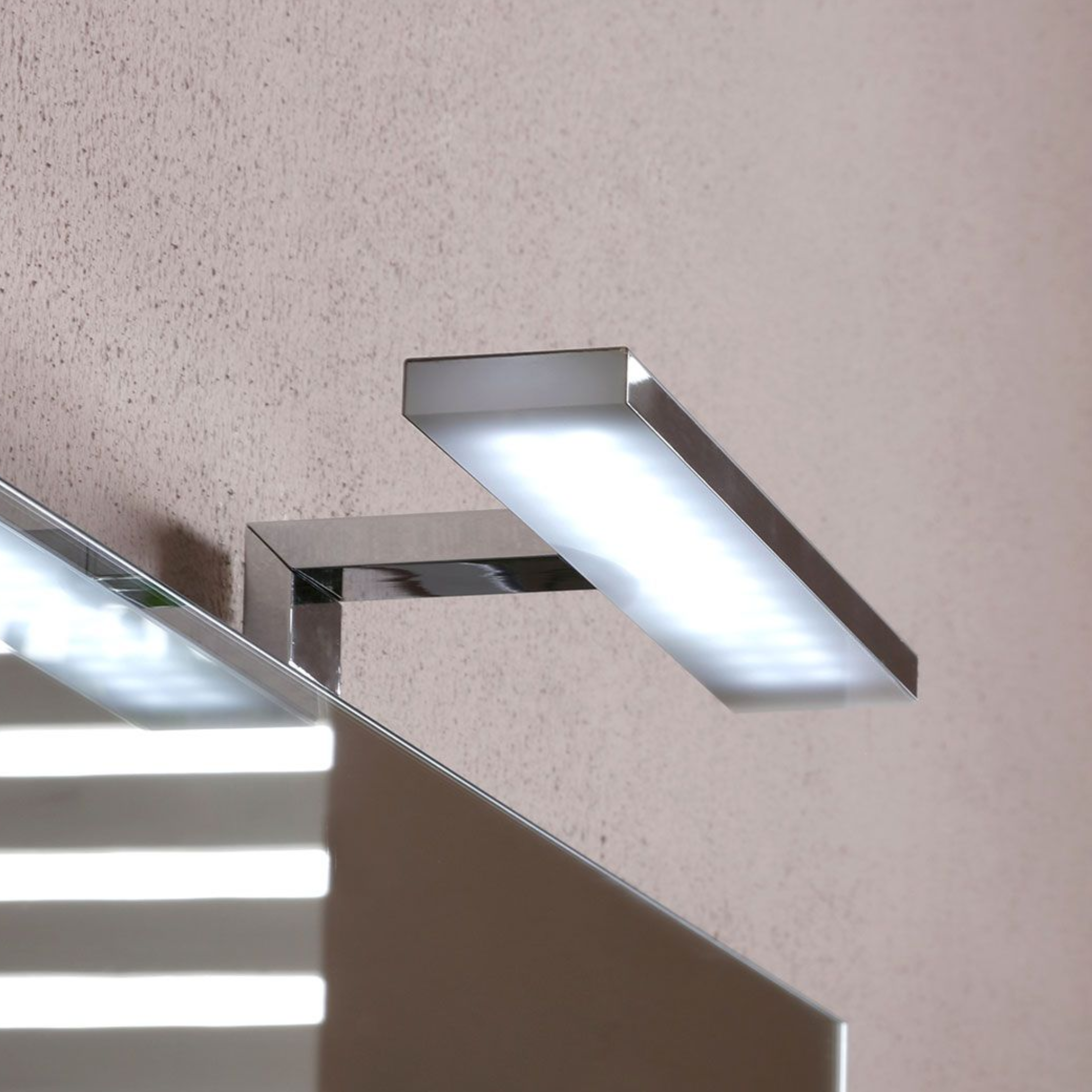 Mobile da bagno bianco "Belize80" sospeso con due cassetti e lavabo in ceramica