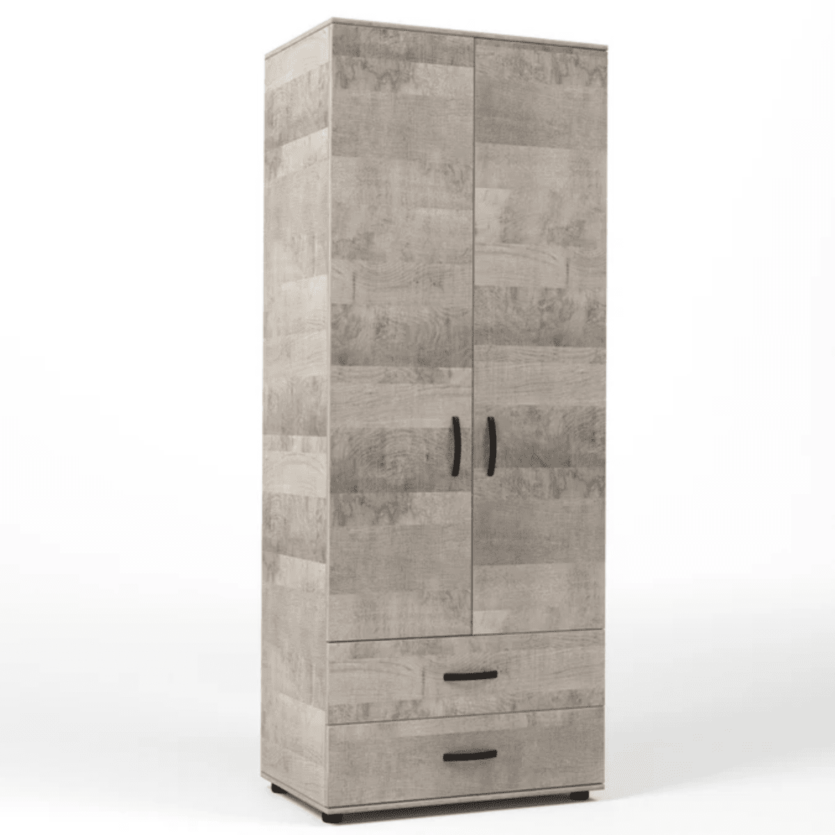 Armadio guardaroba "Clay" in legno a 2 ante e 2 cassetti cm 80x52 205h - MondoViro