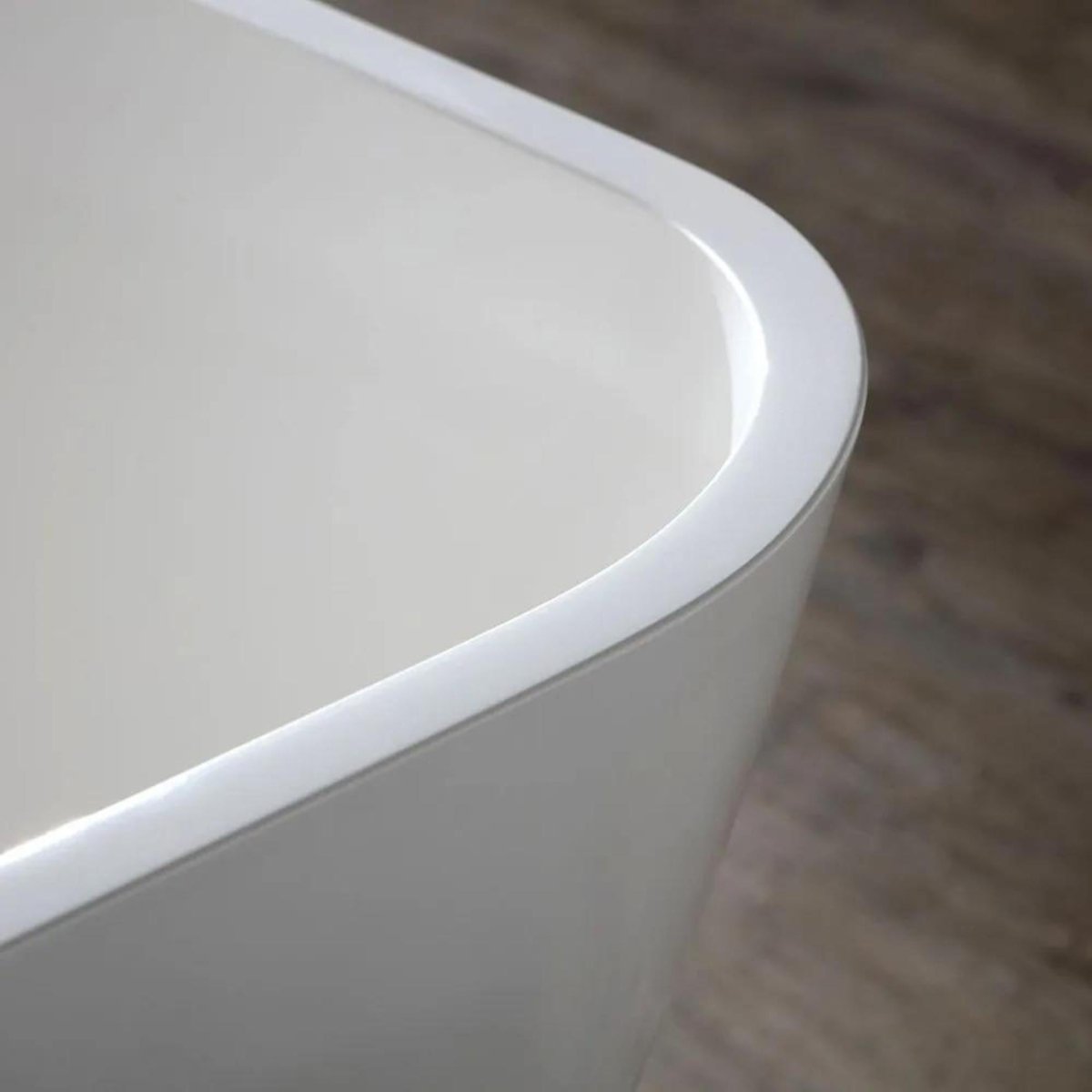 Vasca da bagno moderna freestanding "Silvi" in marmo bianco lucido 159x70,5 62h - MondoViro