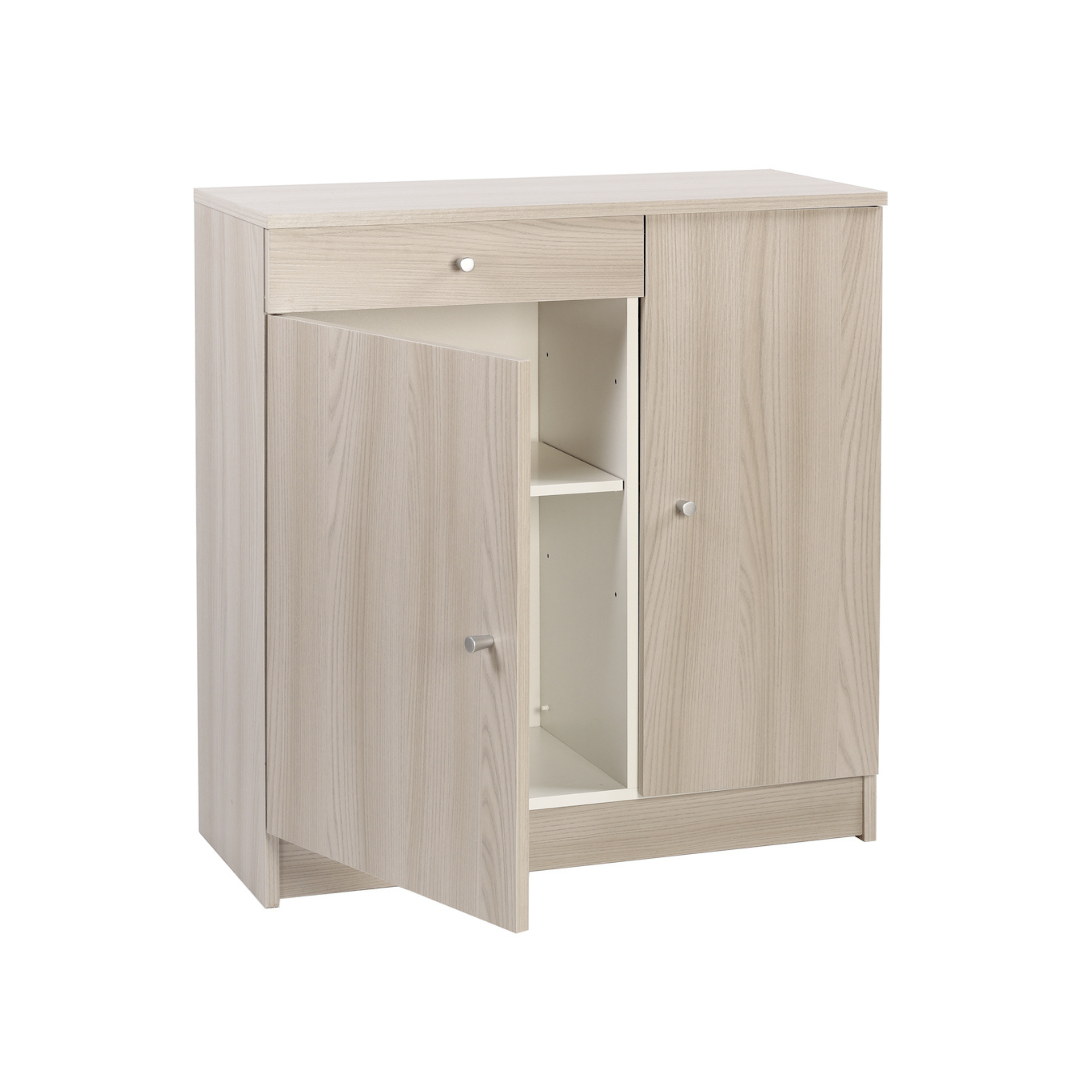 Mobile con 2 ante 1 cassetto in legno "Elisa" moderno da ingresso cm 77x34 80h