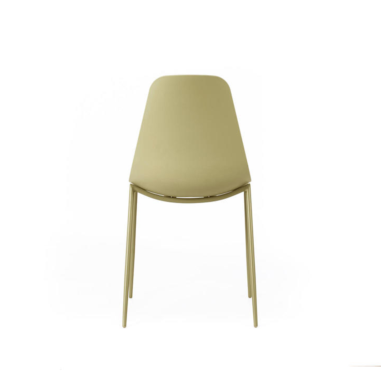 Set di sedie moderne in polipropilene "Kate" da soggiorno con struttura in metallo verniciato