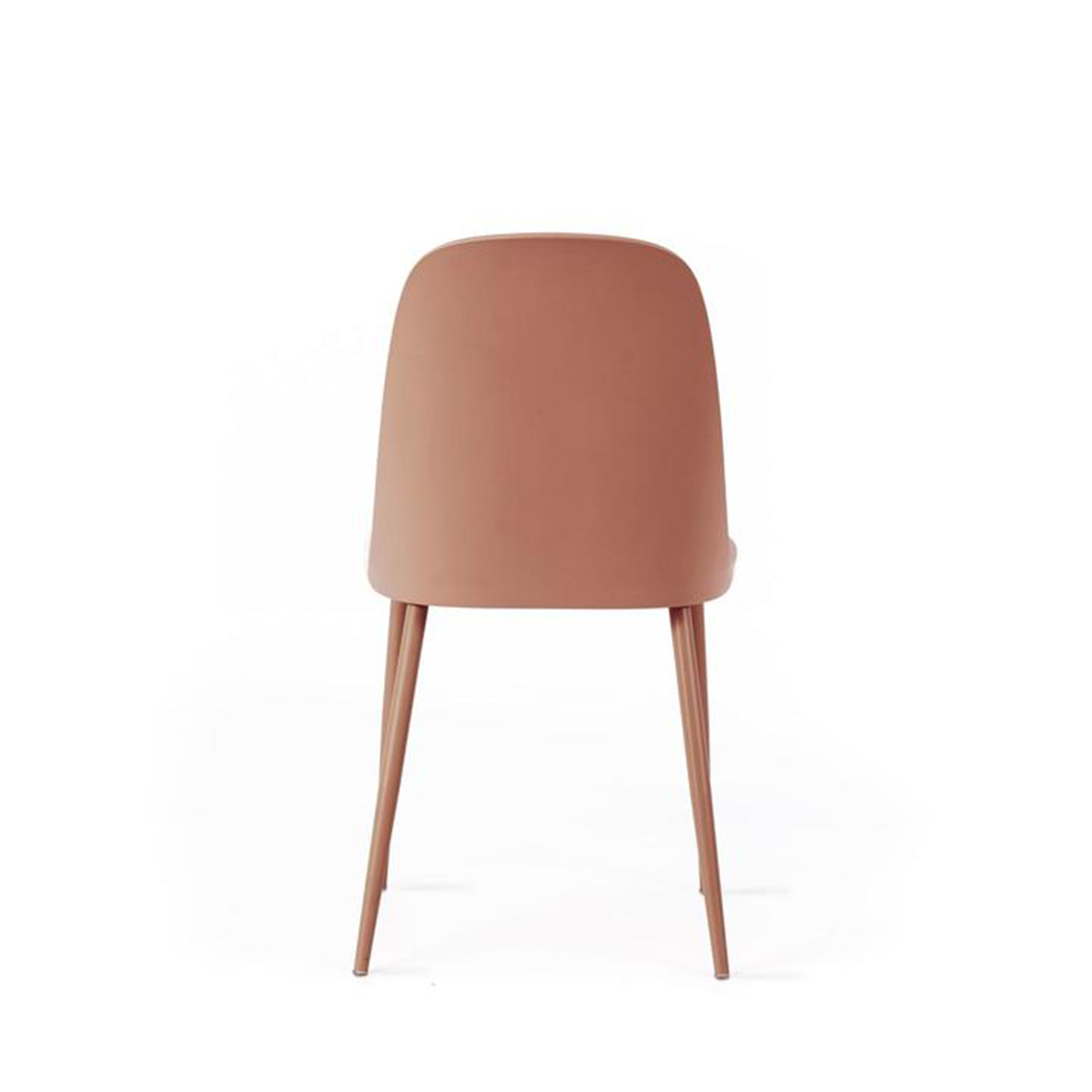 Set di sedie moderne in polipropilene "Paola" con gambe in metallo verniciato