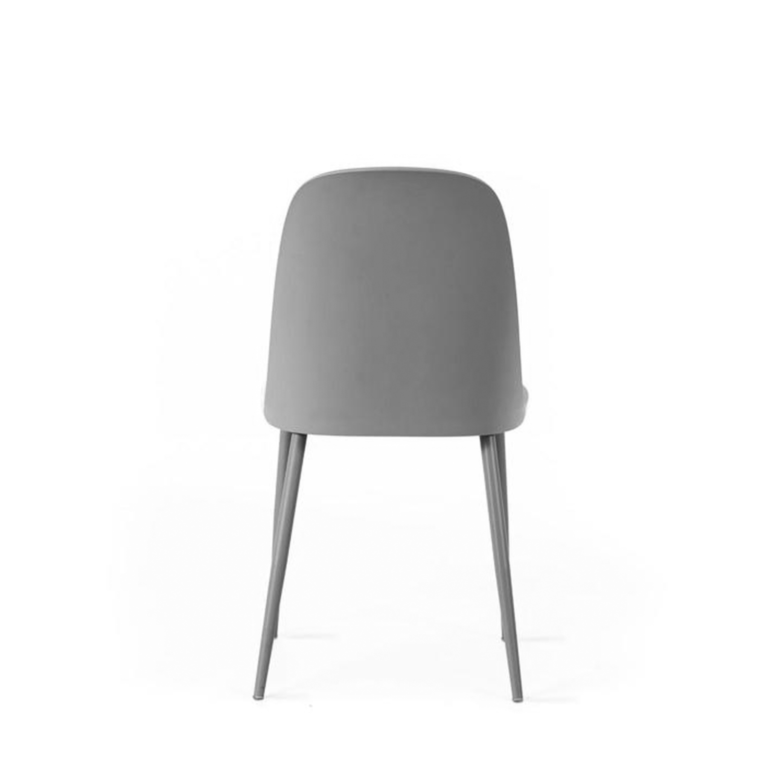 Set di sedie moderne in polipropilene "Paola" con gambe in metallo verniciato