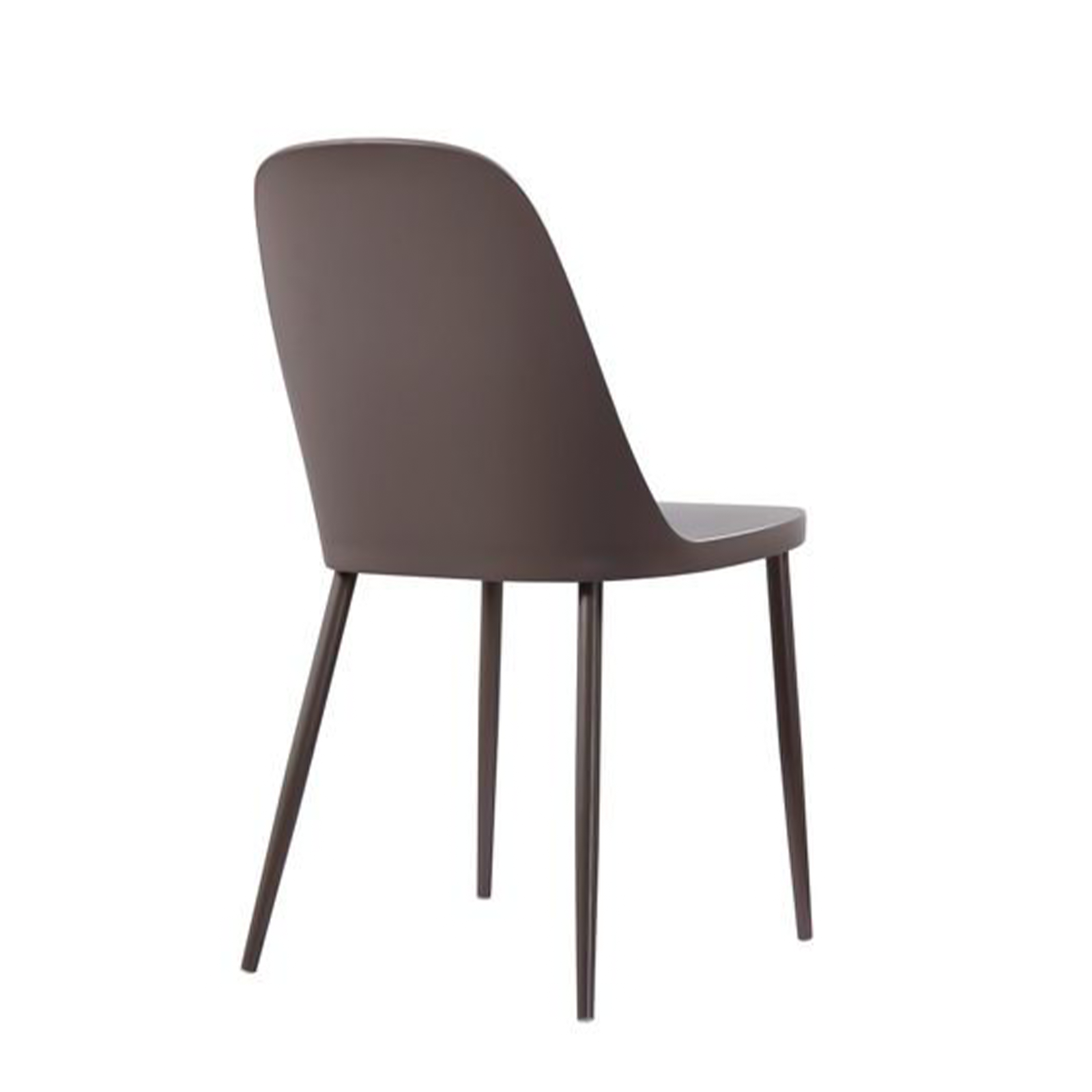 Set di sedie moderne in polipropilene "Paola" con gambe in metallo verniciato