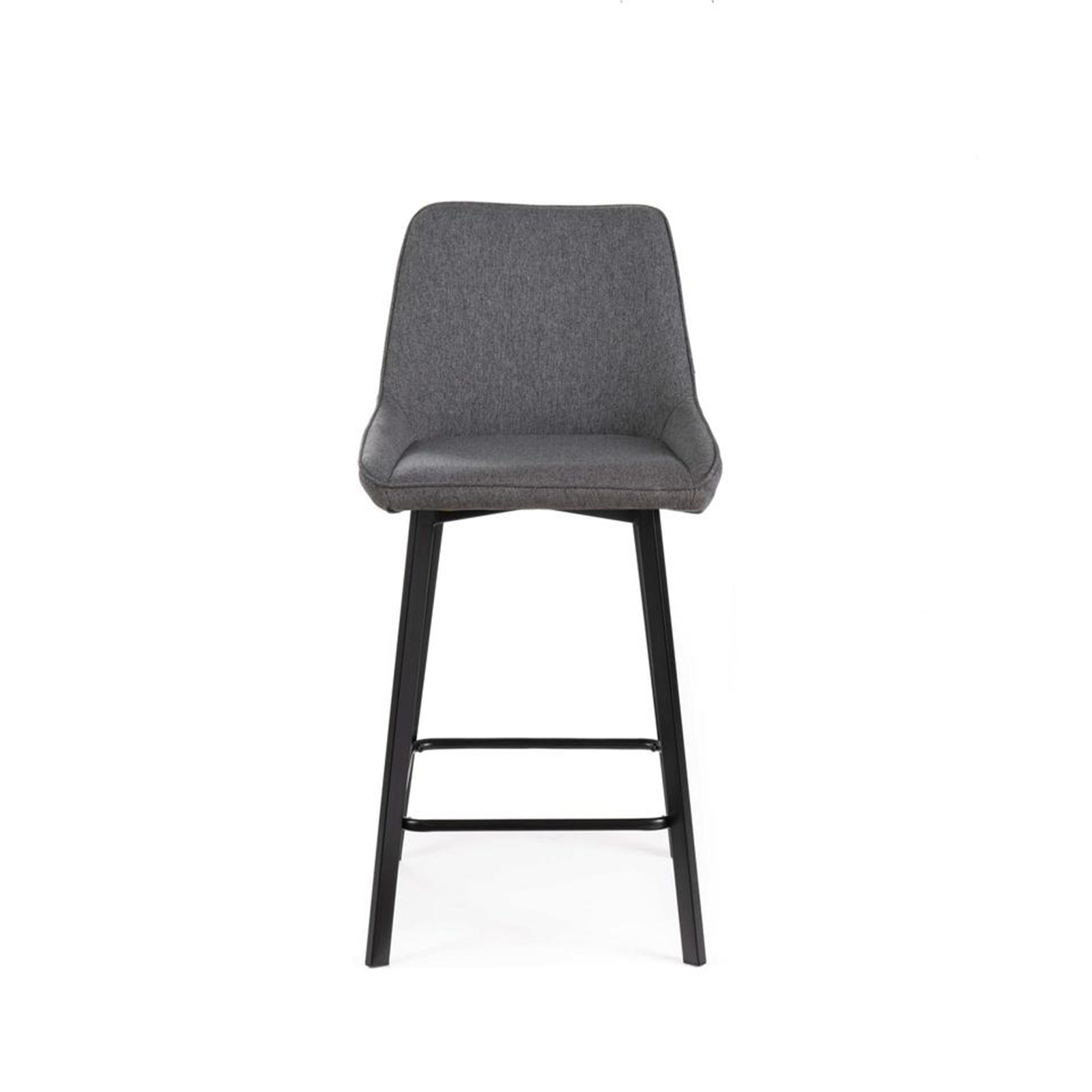 Set di sgabelli alti "Fox" in tessuto imbottito con poggiapiedi cm 44x50 94h