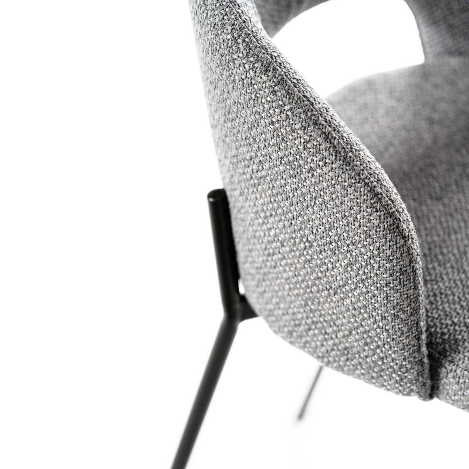 Set di sgabelli alti "Alan" in tessuto imbottiti con poggiapiedi cm 52x50 98h