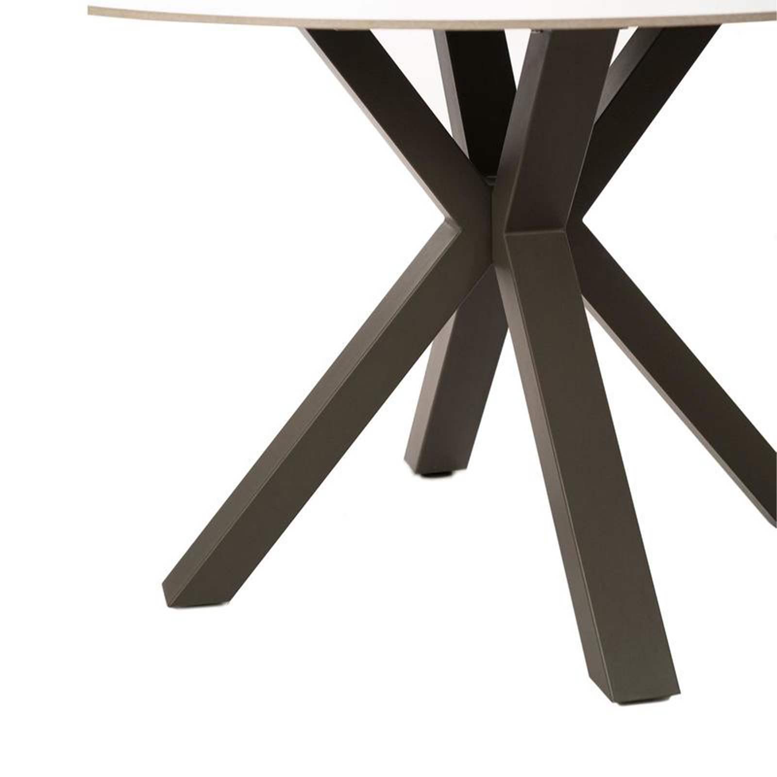 Tavolo tondo "Louis" piano in ceramica effetto marmo Ø120 76h