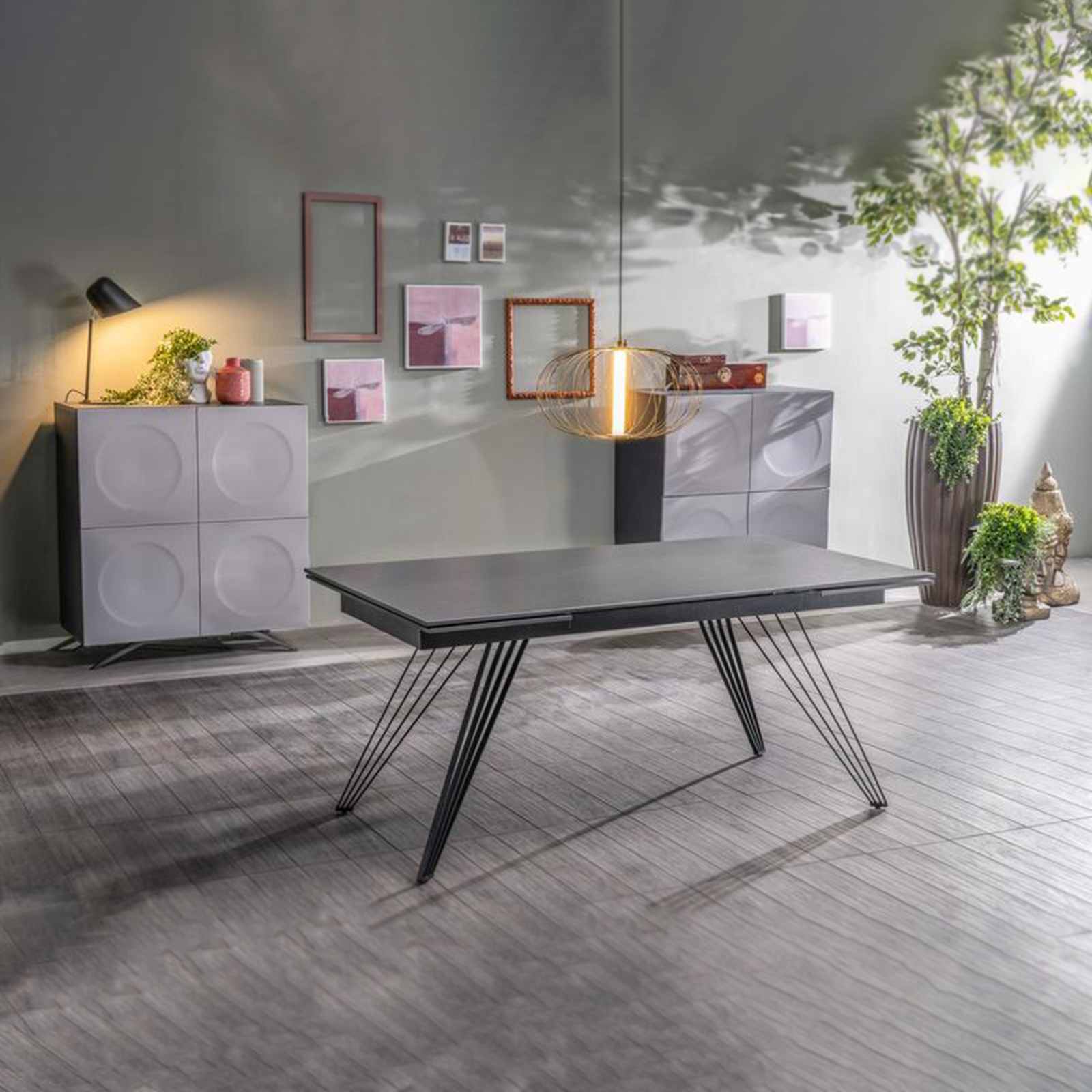 Tavolo allungabile "David1" piano in ceramica cm 160/240x90 76h