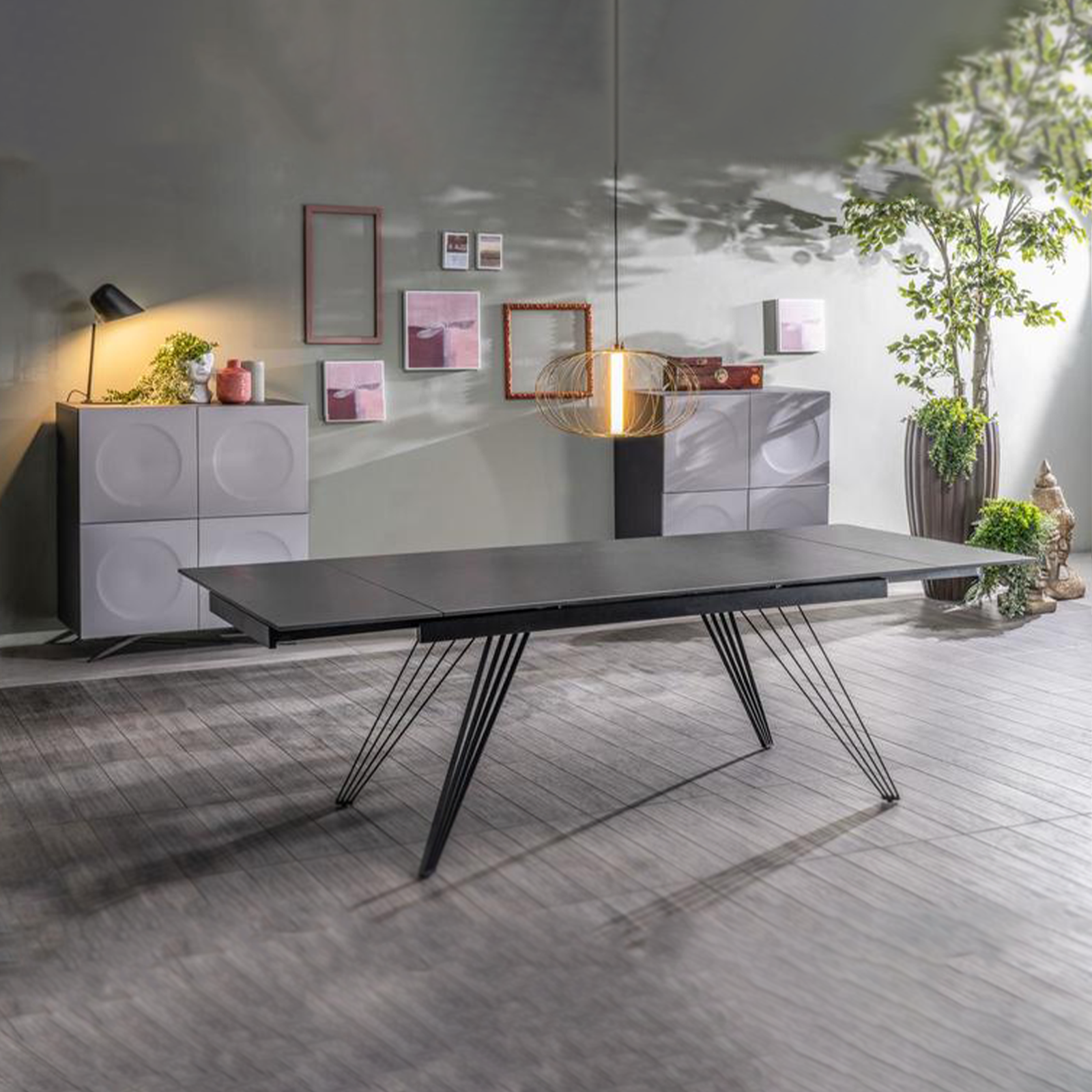 Tavolo allungabile "David1" piano in ceramica cm 160/240x90 76h