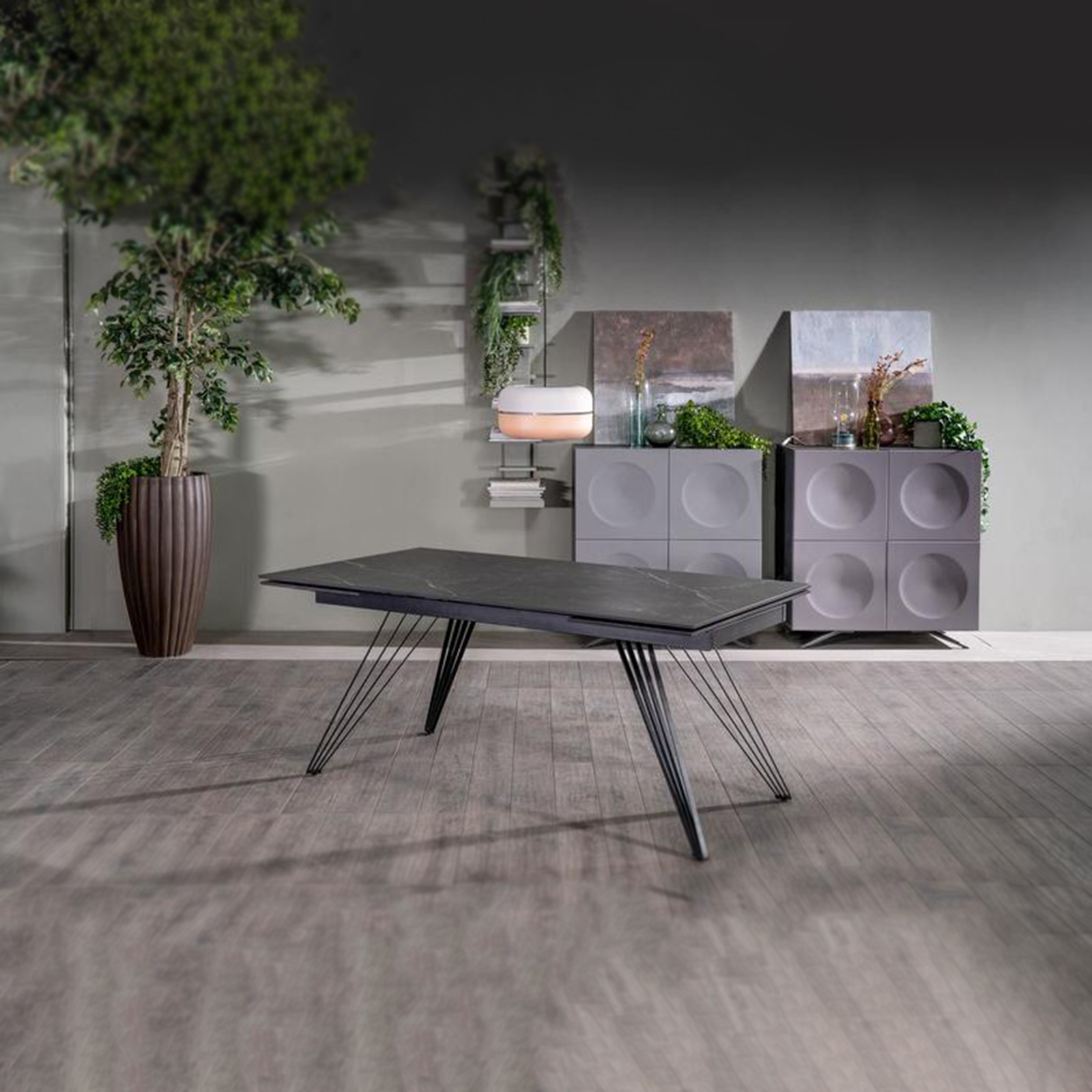 Tavolo allungabile "David1" piano in ceramica cm 160/240x90 76h